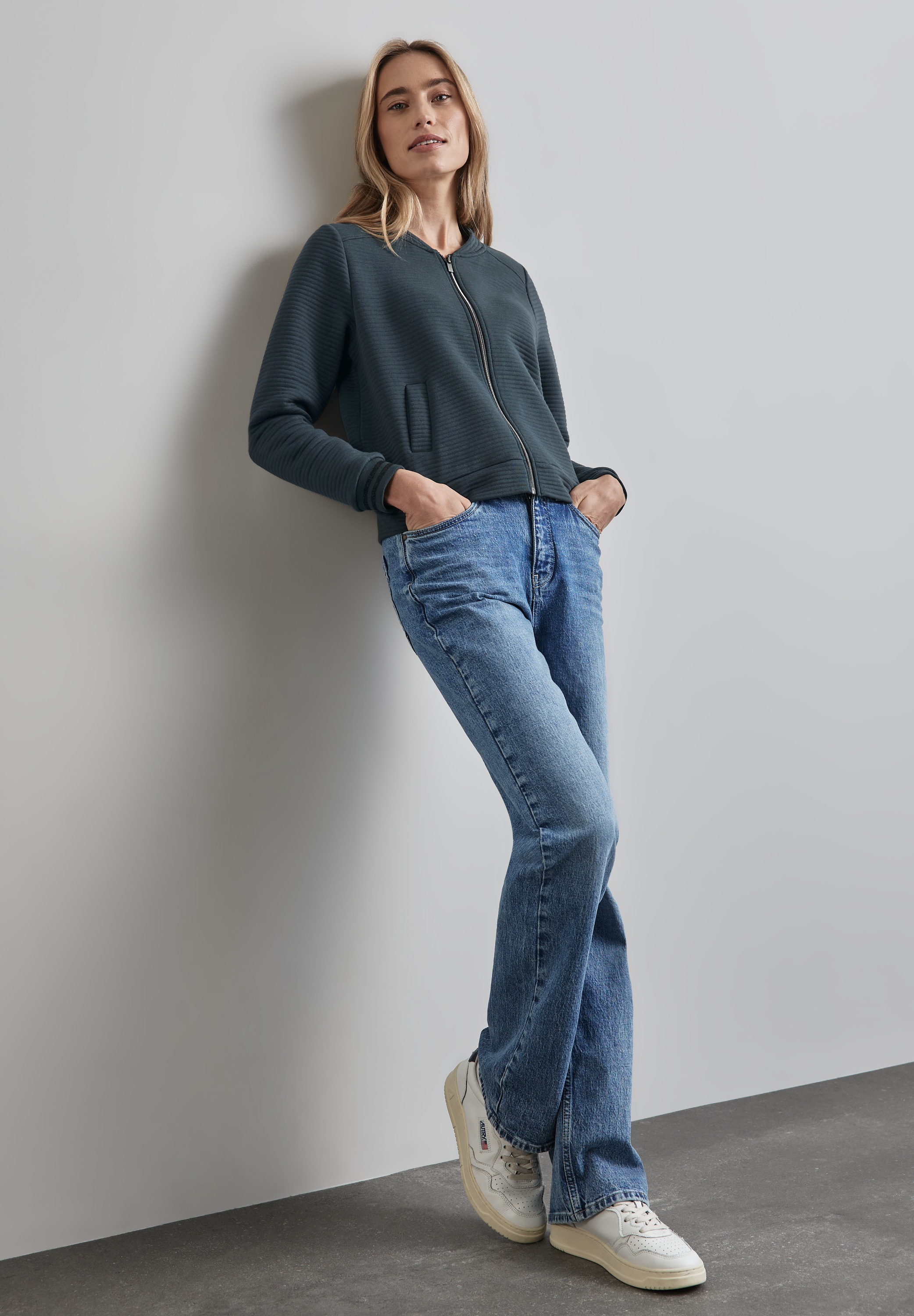 Thumbnail - STREET ONE Sweatjacke, Blouson, mit Reißverschluss