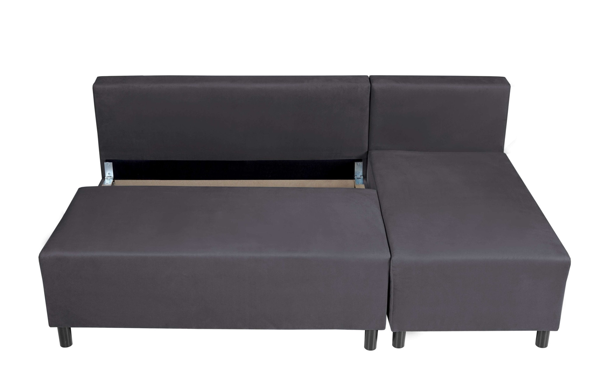 INOSIGN Ecksofa »IWALANI, Schlafsofa mit Bettkasten, Recamiere beidseitig montierbar«, L-Form, B/T/H 199/135/83 cm, Struktur weich & Velvet