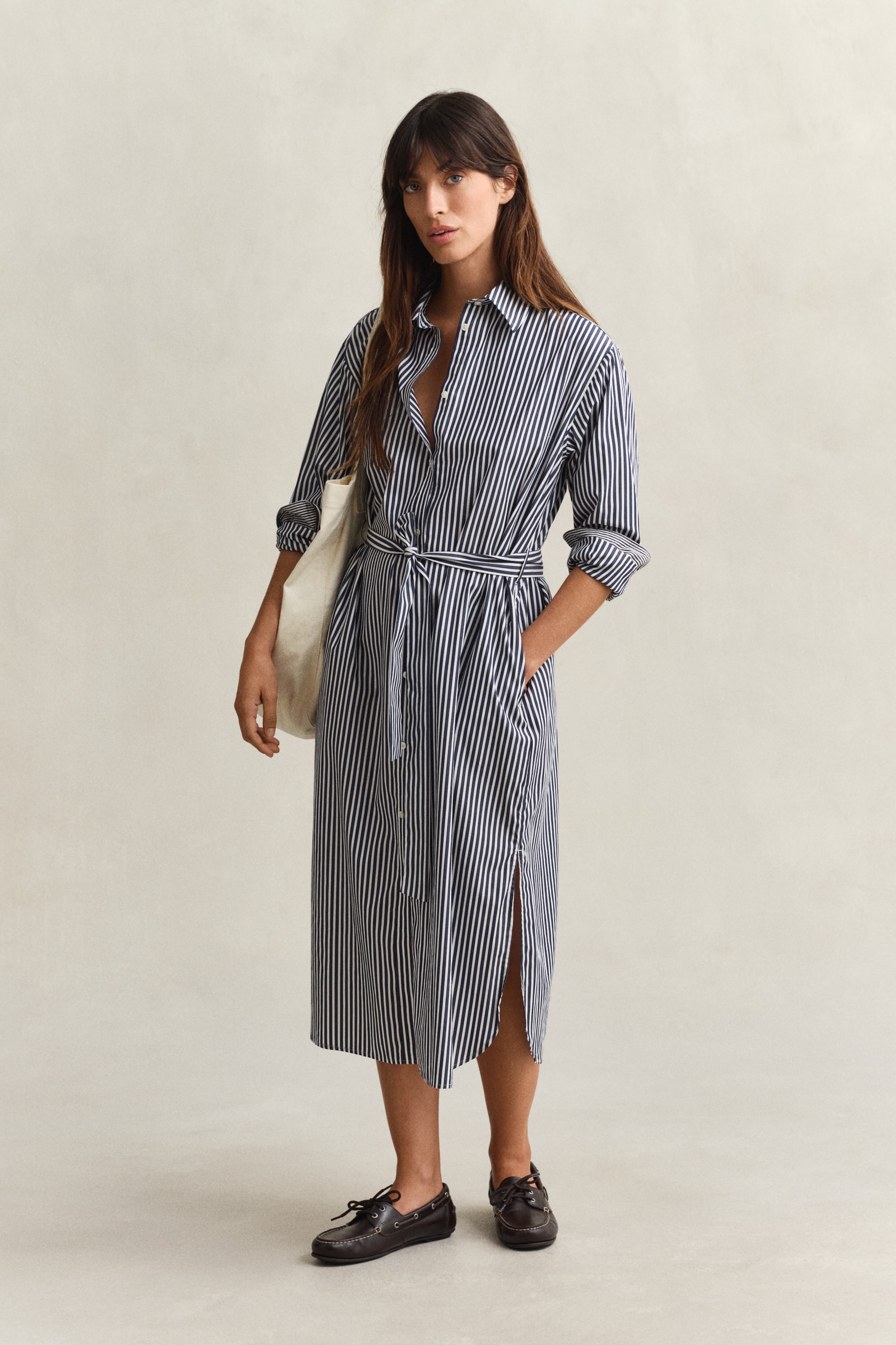 Gant Hemdblusenkleid "CLASSIC POPLIN STRIPE" Nahttaschen mit Streifen, Tail günstig online kaufen
