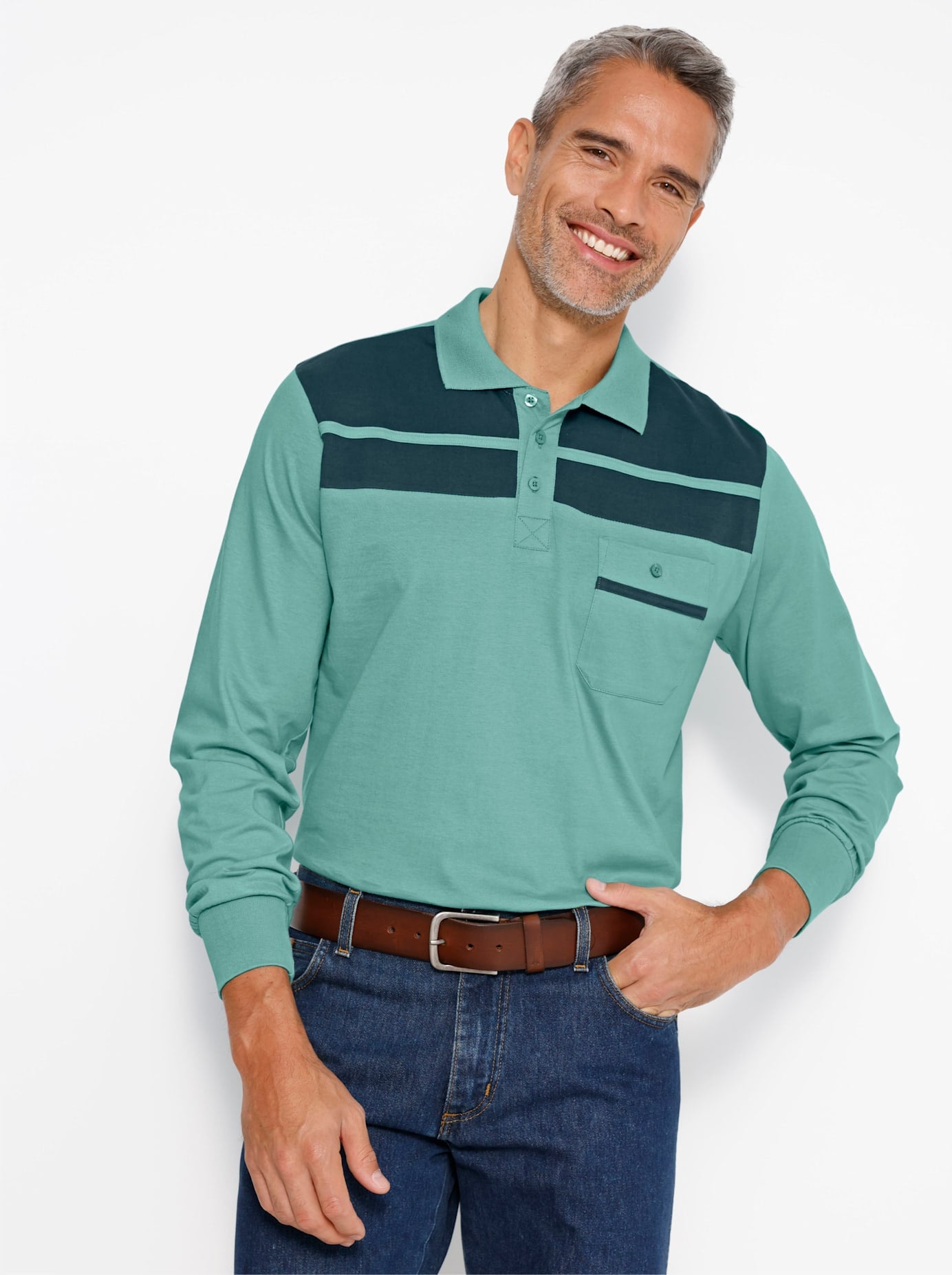 Classic Langarm-Poloshirt "Poloshirt" 1 tlg. günstig online kaufen