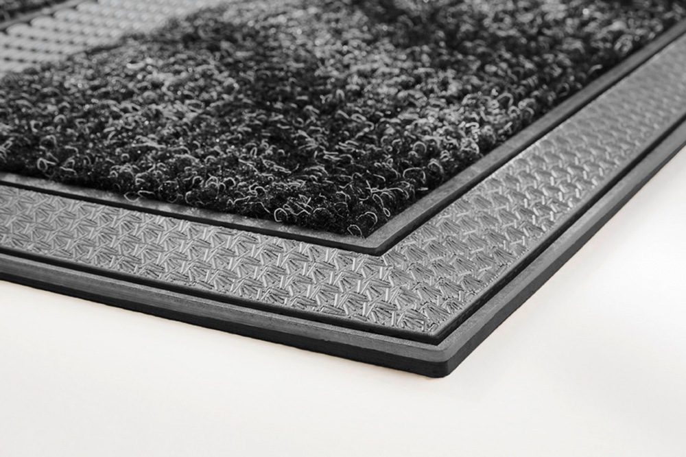 Home2Fashion Fußmatte »TopClean«, rechteckig, 12 mm Höhe, Schmutzfangmatte, elegante Aluminiumoptik, robust & strapazierfähig