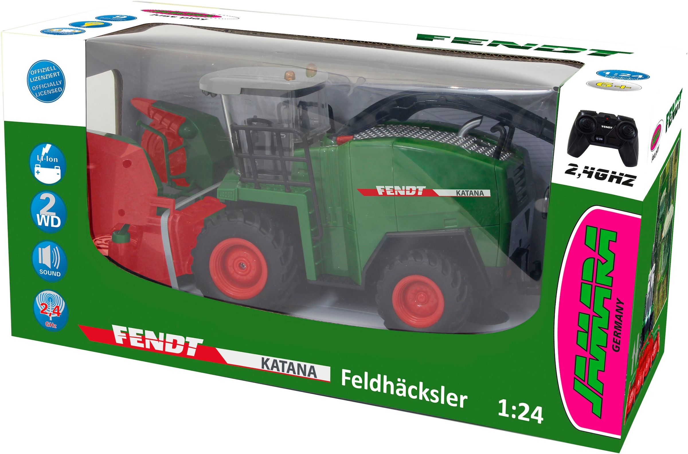 Jamara RC-Traktor »Fendt Katana Feldhäcksler RC 1:24S«, mit LED Licht