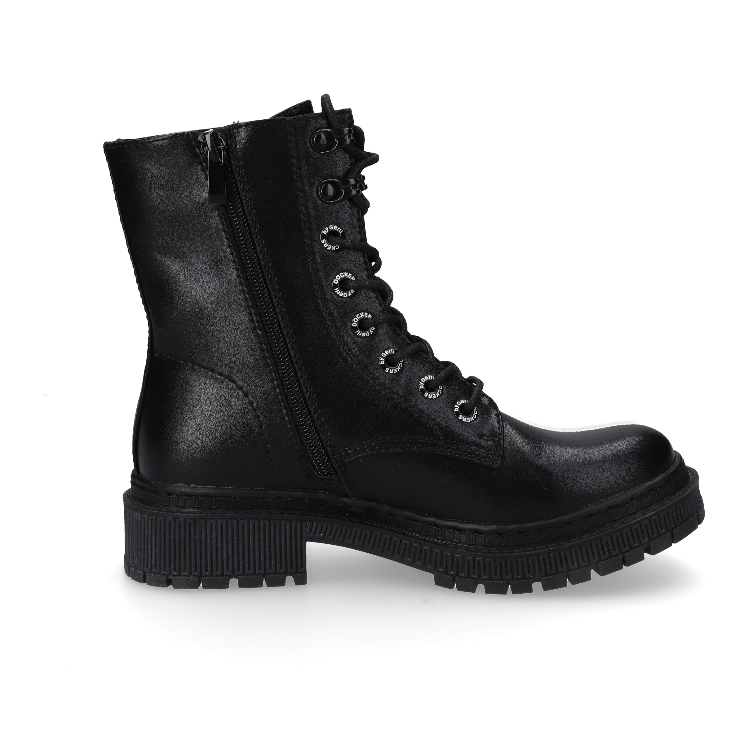 Dockers by Gerli Schnürboots, Biker Boots mit Reißverschluss