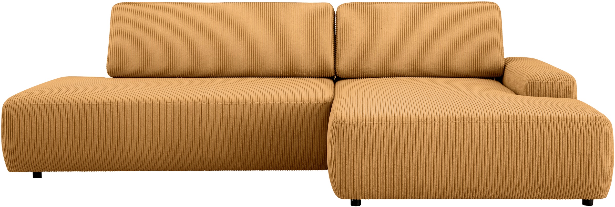 INOSIGN Ecksofa »TORGE, Schlafsofa Cord, Samtvelours u. Strukur fein, Couch in L-Form«, Schlaffunktion und Bettkasten, Liegefläche: 210x125 cm, neues Design
