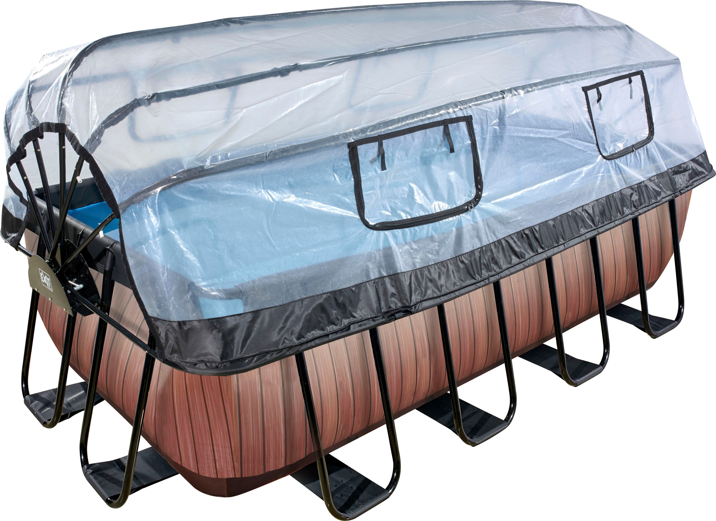 Thumbnail - EXIT Framepool "inkl. multifunktionaler Poolabdeckung & Wärmepumpe" BxLxH: 200x400x122 cm, mit Sandfilteranlage und Sich...