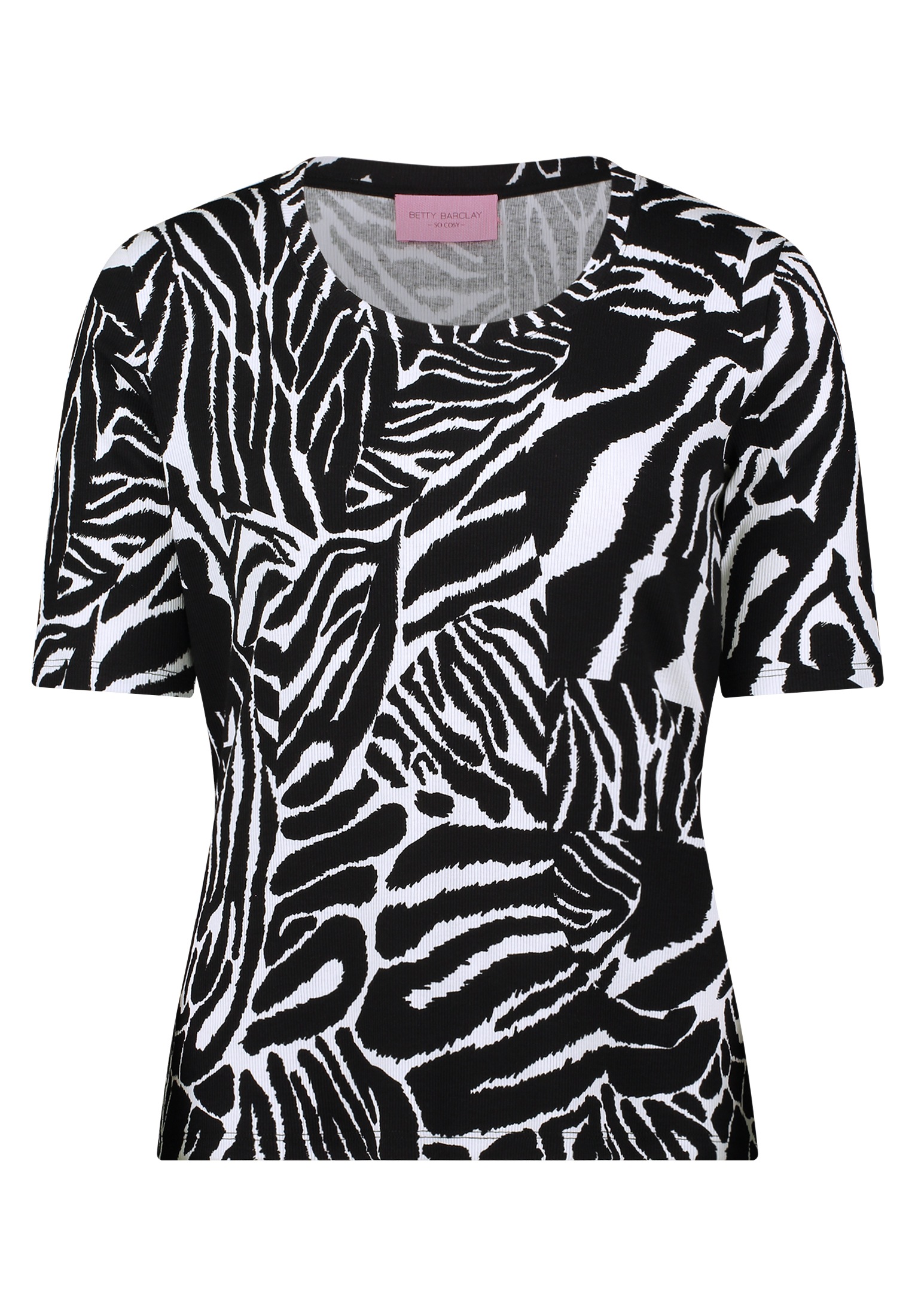 Betty Barclay Kurzarmshirt "Betty Barclay Damen Basic Shirt mit Rippenstruk günstig online kaufen