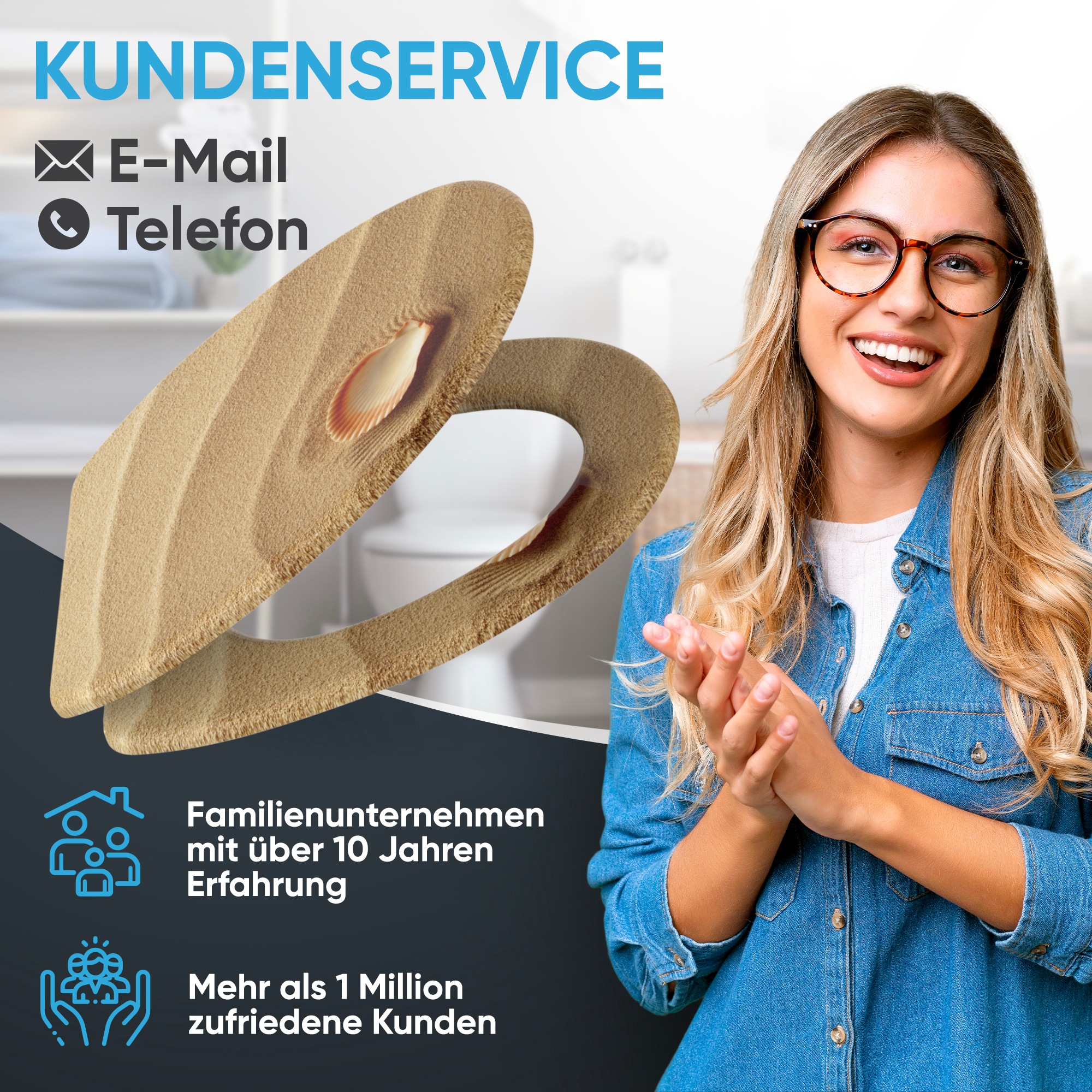 Sanilo WC-Sitz »Clam mit Absenkautomatik & Quick Release« Premium Toilettendeckel, abnehmbar, leichte Montage von oben