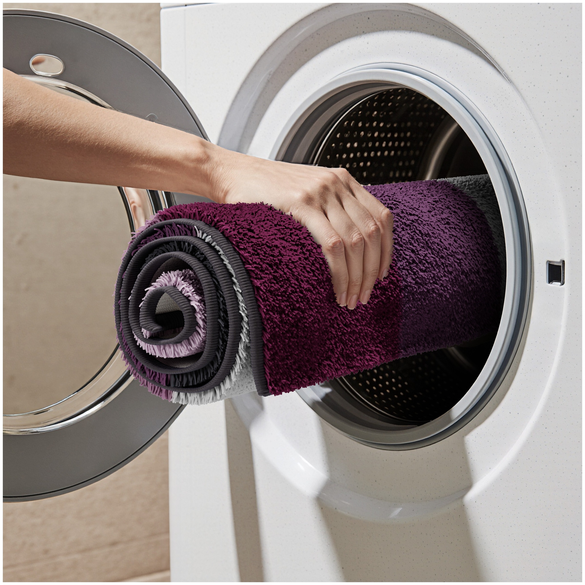 Grund Badematte »Mosaik, Badvorleger, Badezimmer Teppich, sehr weich« Höhe 20 mm rutschhemmend beschichtet fußbodenheizungsgeeignet angenehm weich, auch als 3 teiliges Set erhältlich, Made in Europe