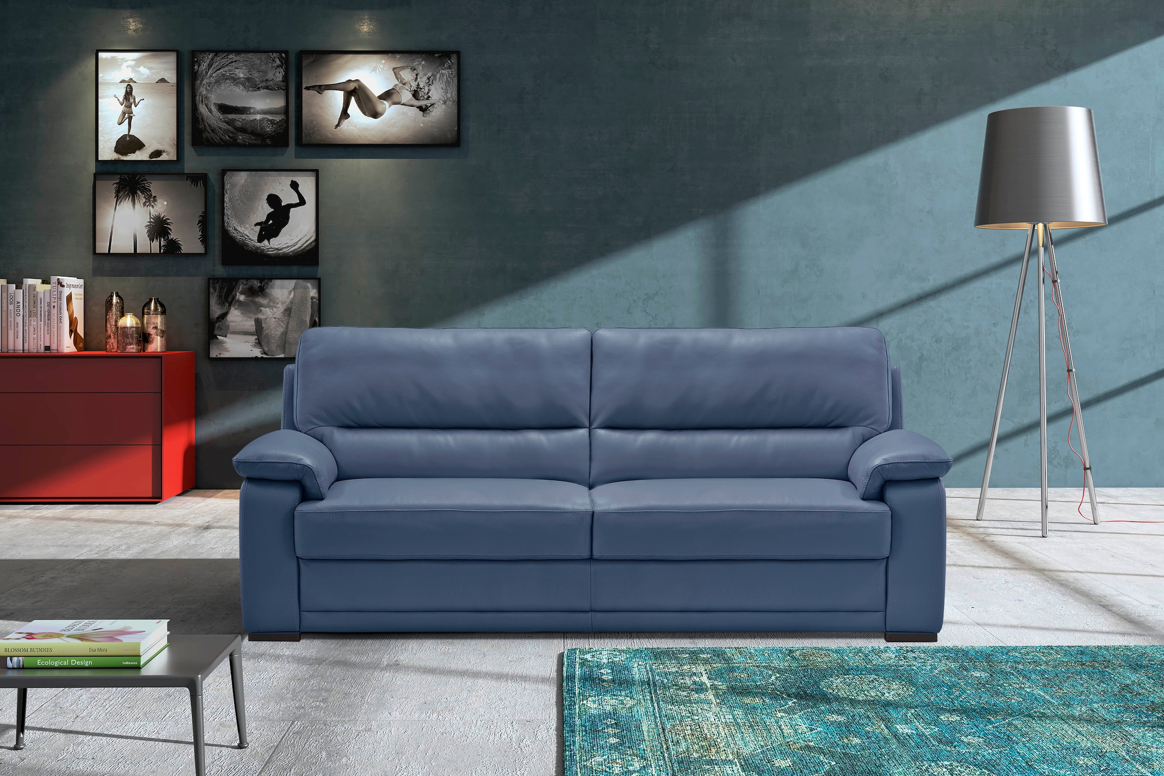 2,5-Sitzer »Doris, modernes Designersofa, Ledersofa mit erstklassiger Sitzqualität«,...