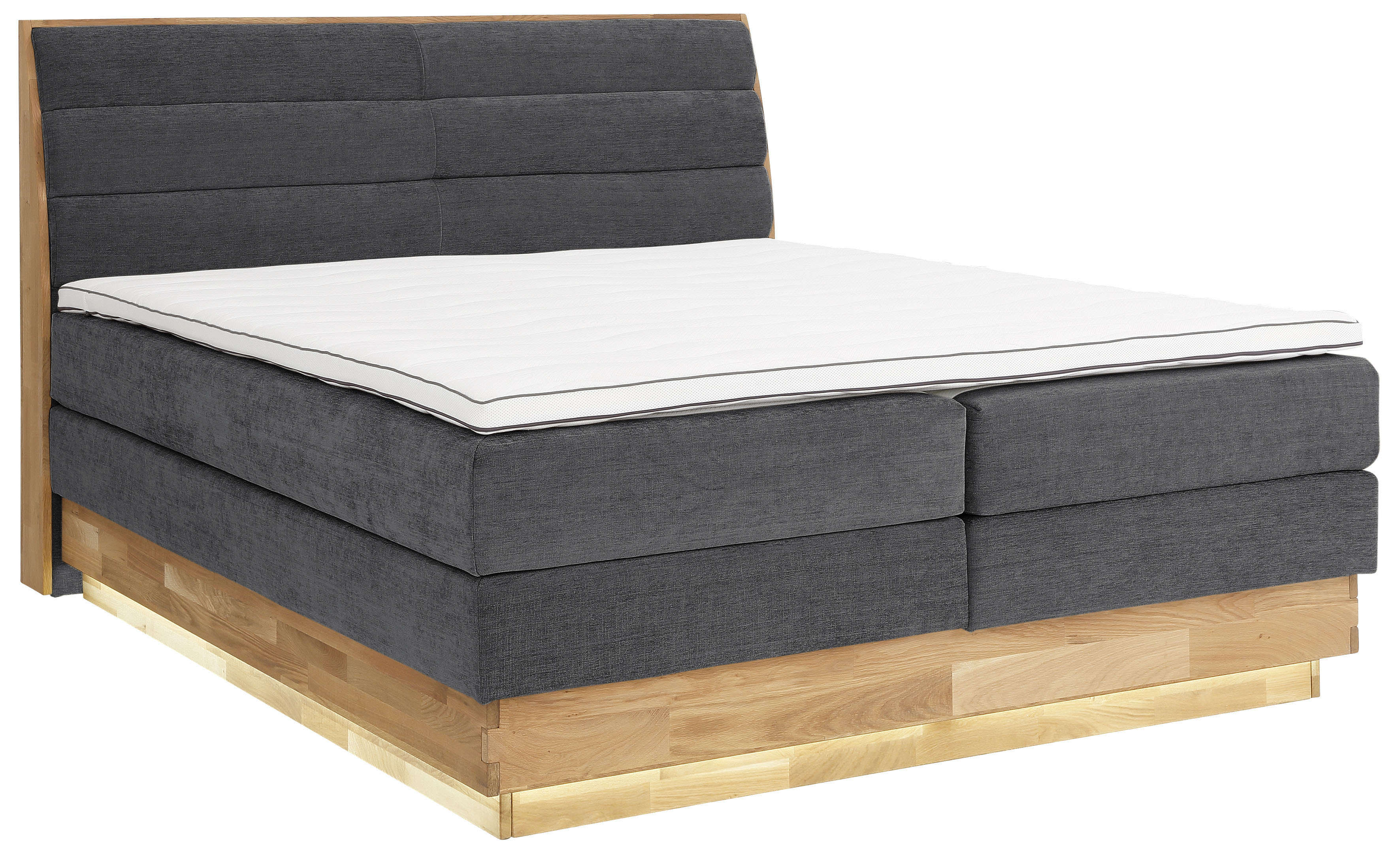 Thumbnail - OTTO products Boxspringbett "JENNA in verschiedenen Farben und Breiten erhältlich" LED-Beleuchtung, mit zertifizierten, ...