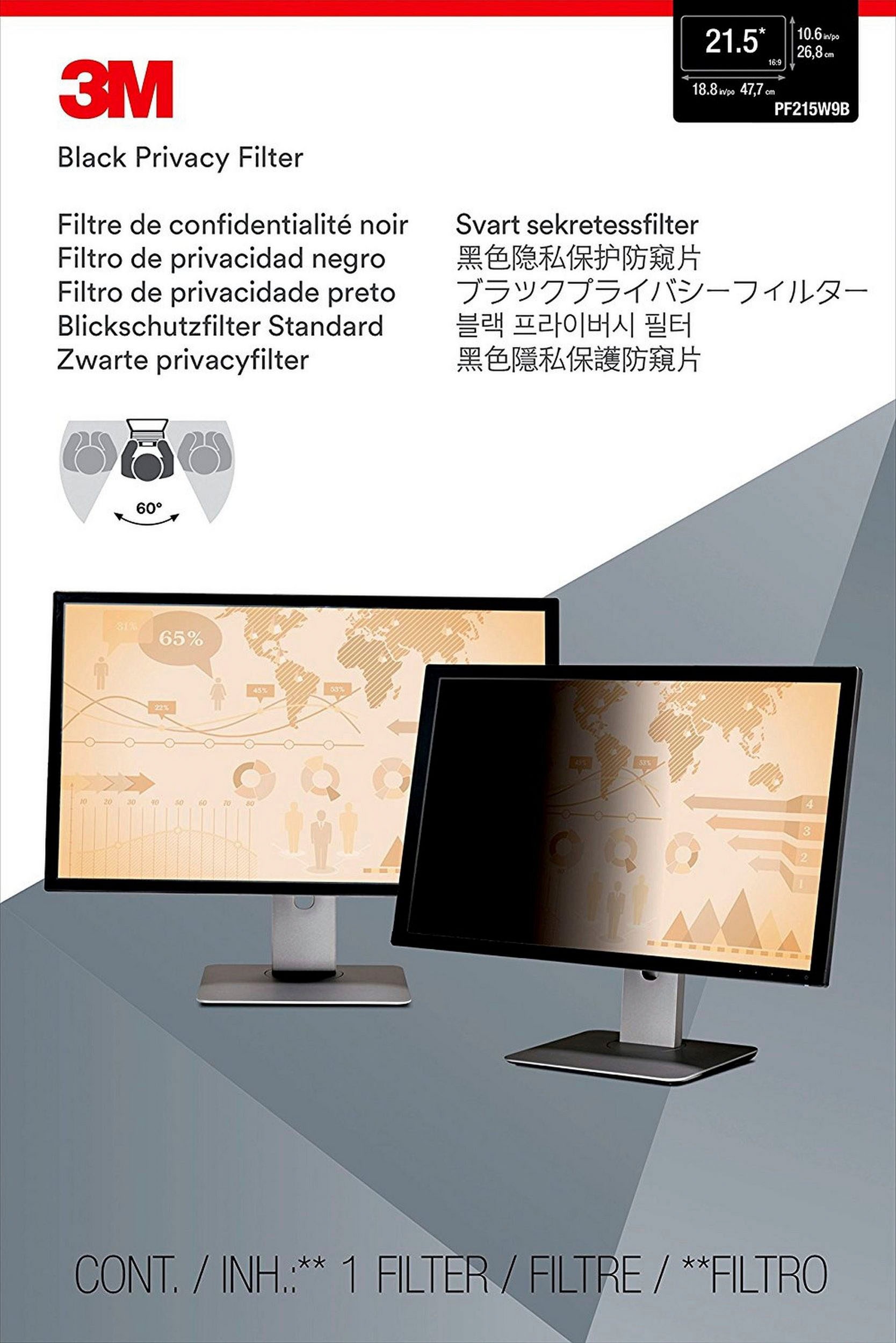 3M Schutzfolie »Blickschutzfilter für 21,5" Breitbild-Monitor«