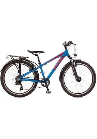 ATB »24" "SWOP" Jugendfahrrad matt-blau mit Federgabel«, 8 Gang, Shimano, Shimano-TX...