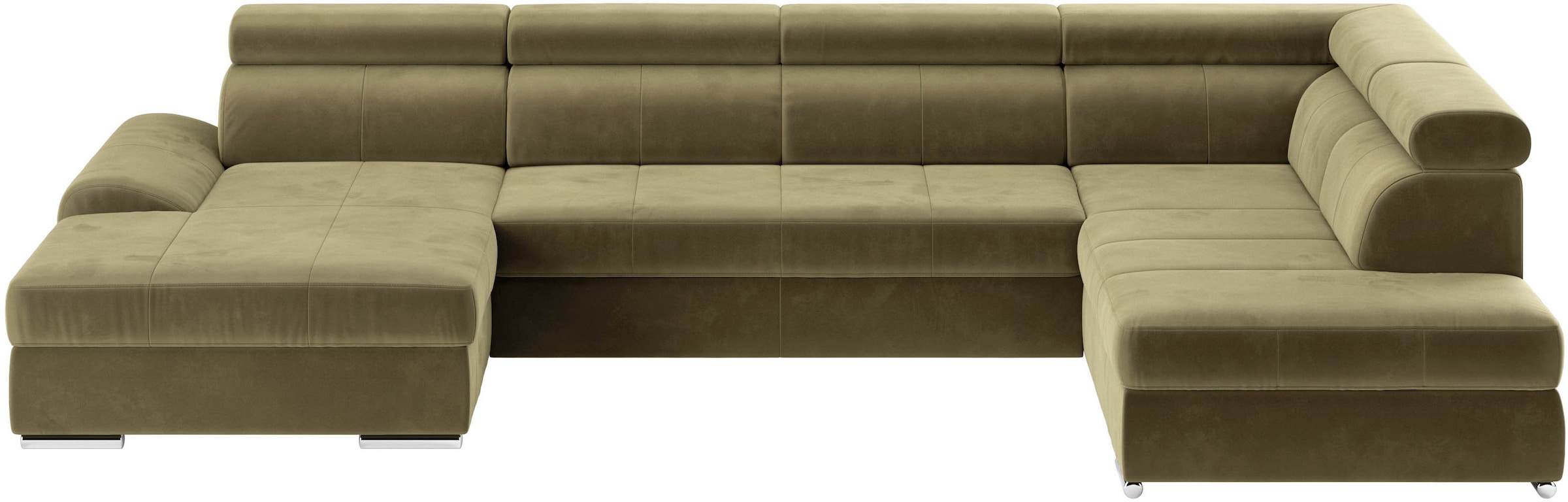sit&more Wohnlandschaft »U-Form«, mit verstellbaren Kopfteilen, wahlweise mit Bettfunktion