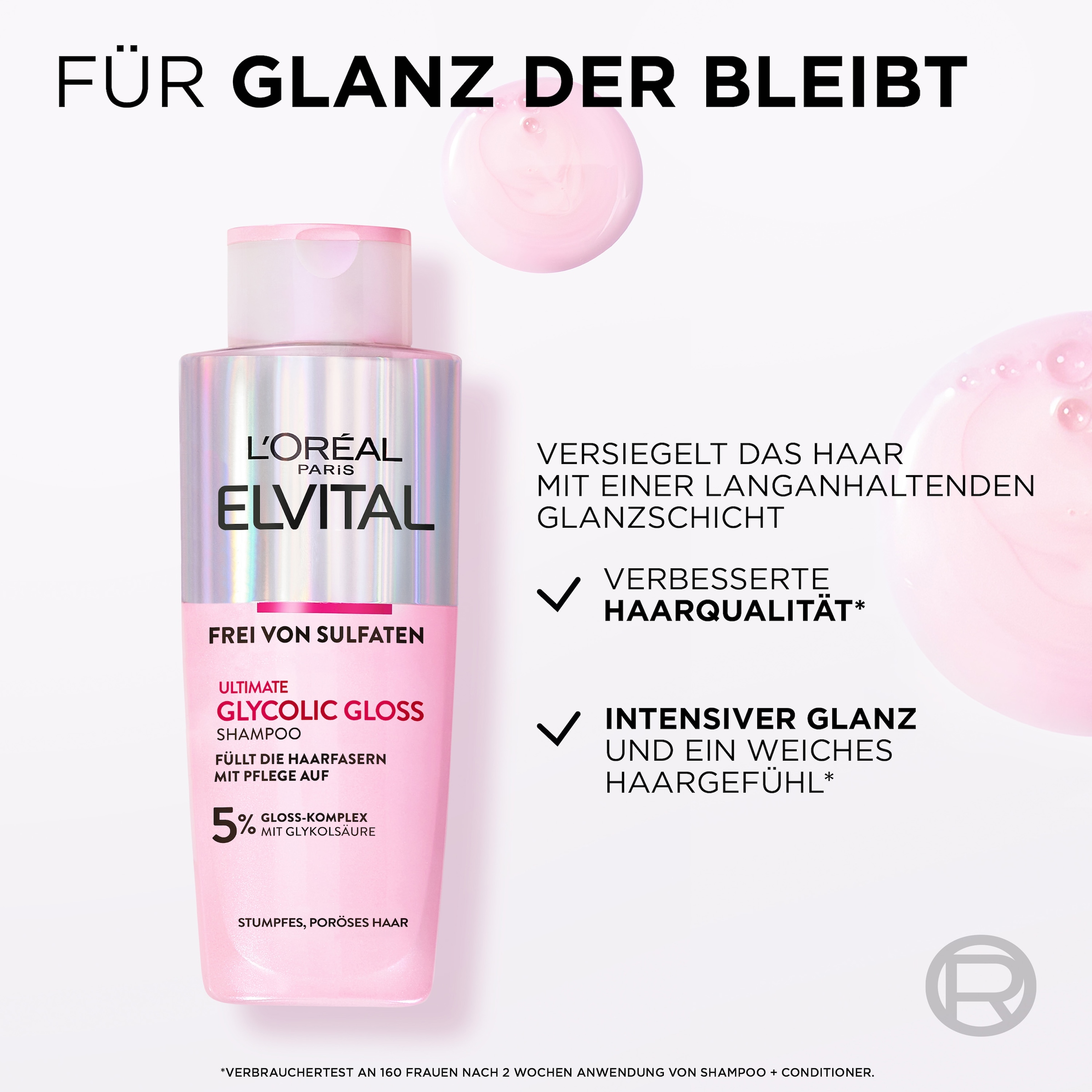 L'ORÉAL PARIS Haarshampoo »L'Oréal Paris Elvital Glycolic Gloss Shampoo«