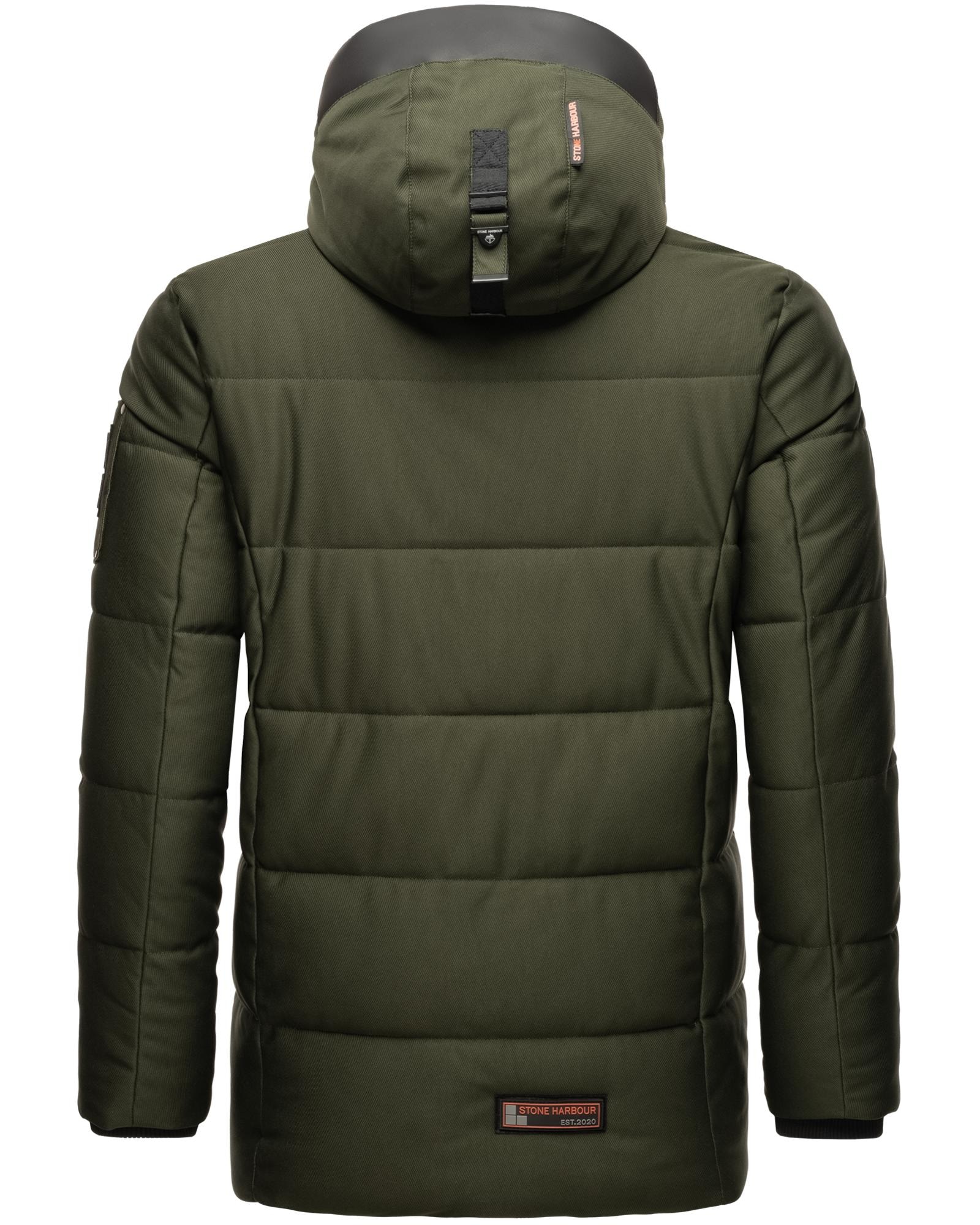 Stone Harbour Winterjacke »Mitjaa«, mit Kapuze, Warm gefütterter Herren Wintermantel mit doppelter Kapuze