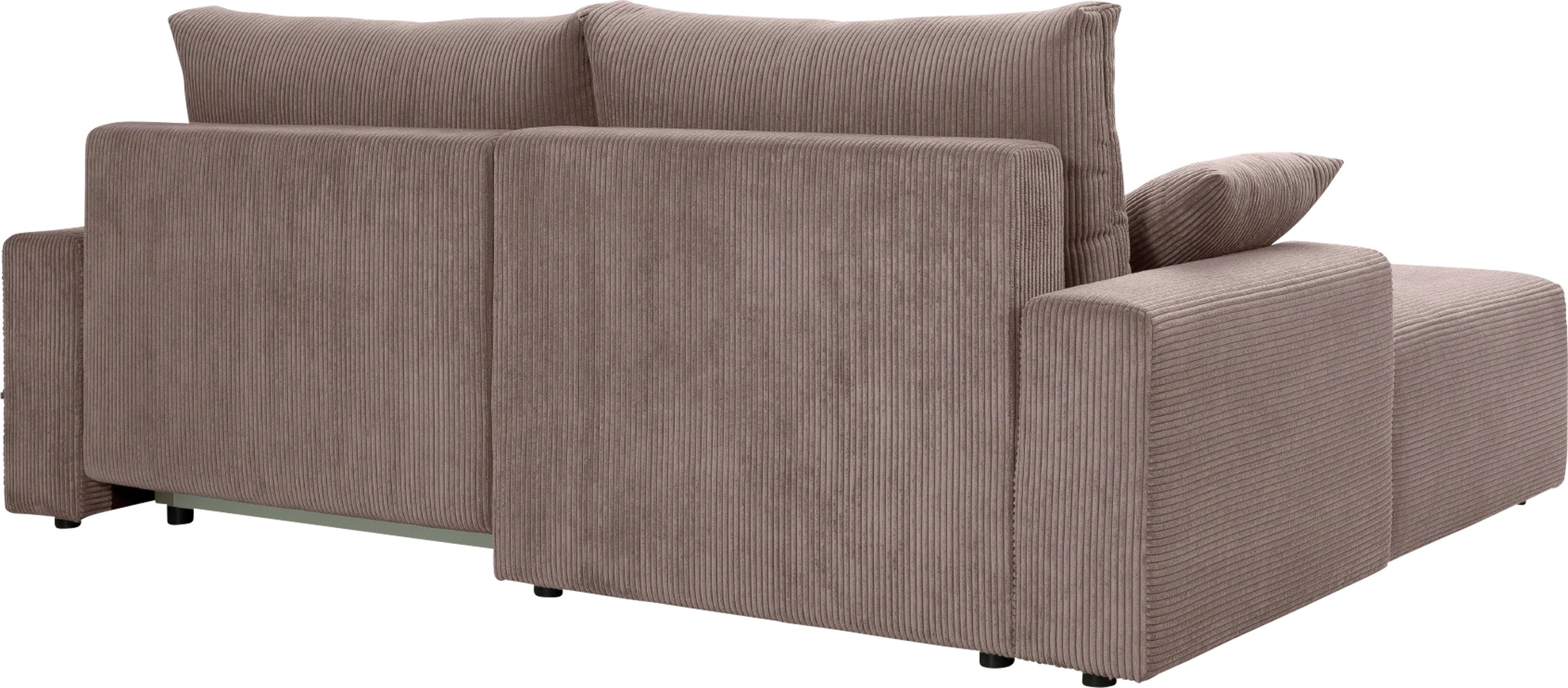 exxpo - sofa fashion Ecksofa »Orinoko, aktuelles Design und hoher Sitzkomfort, L-Form«, inkl. Bettfunktion und Bettkasten, schöne Farben im angesagten Cord
