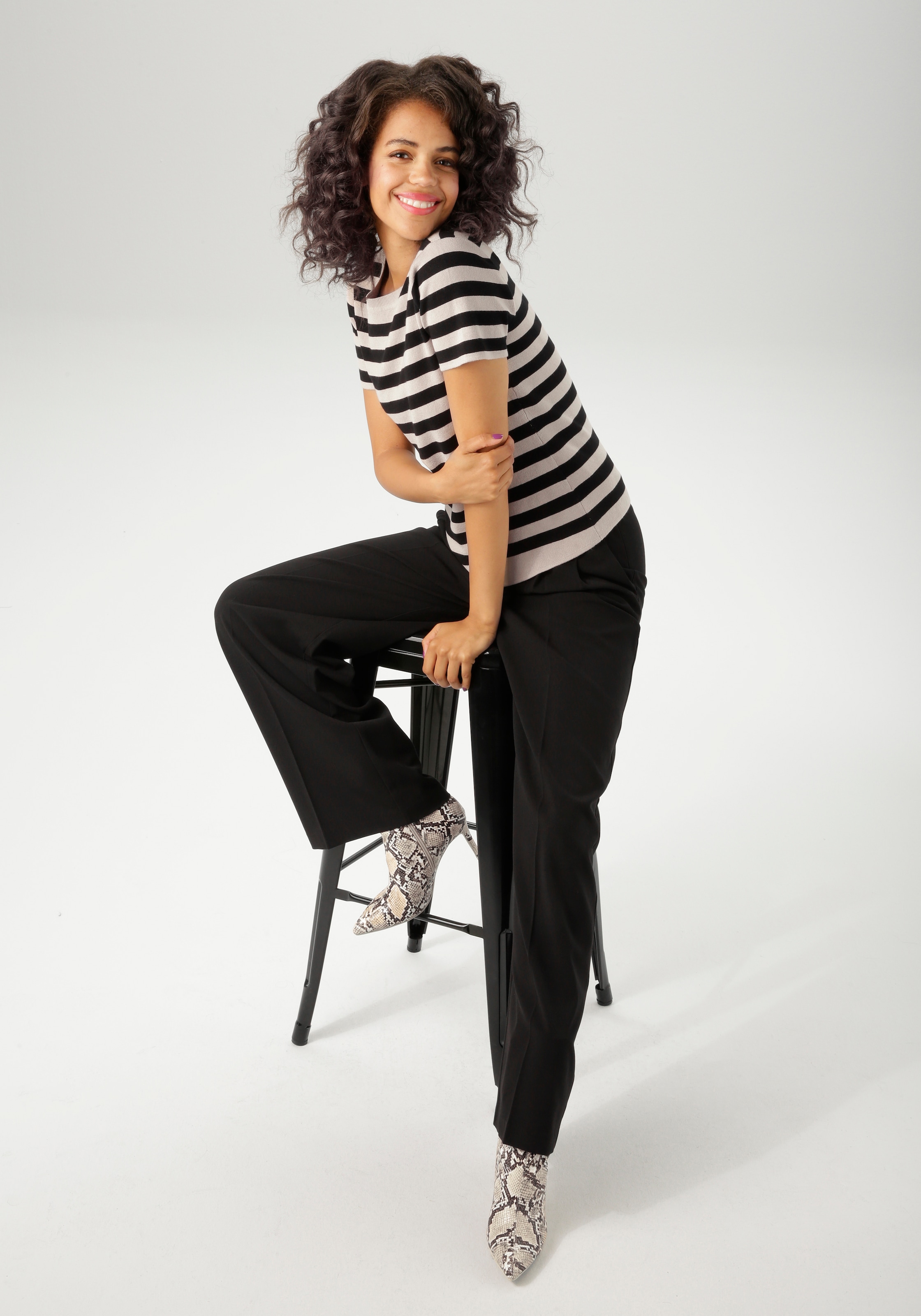 Aniston CASUAL Strickpullover, im Streifen-Dessin - NEUE KOLLEKTION