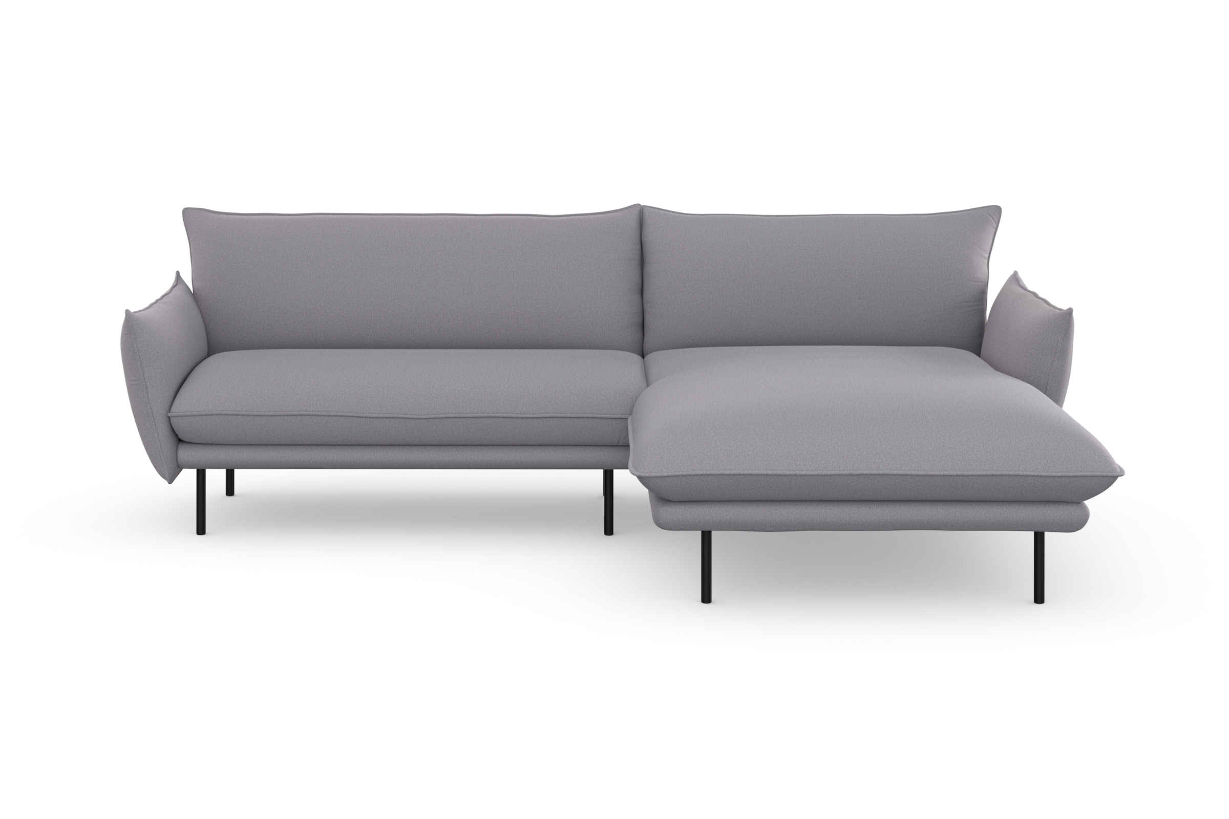 andas Ecksofa "Stine L-Form", Besonderes Design durch Kissenoptik und Keder günstig online kaufen