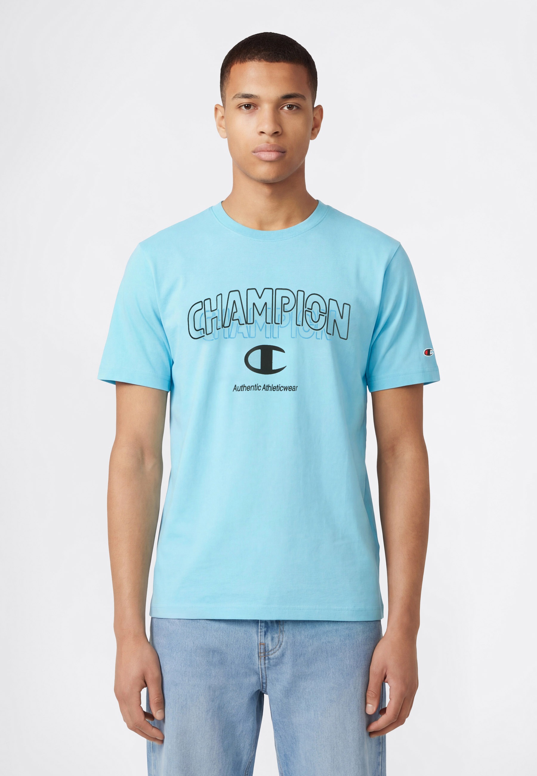 Champion T-Shirt "Graphic Tee" sportliche Passform, Kurzarm, Rundhalsaussch günstig online kaufen