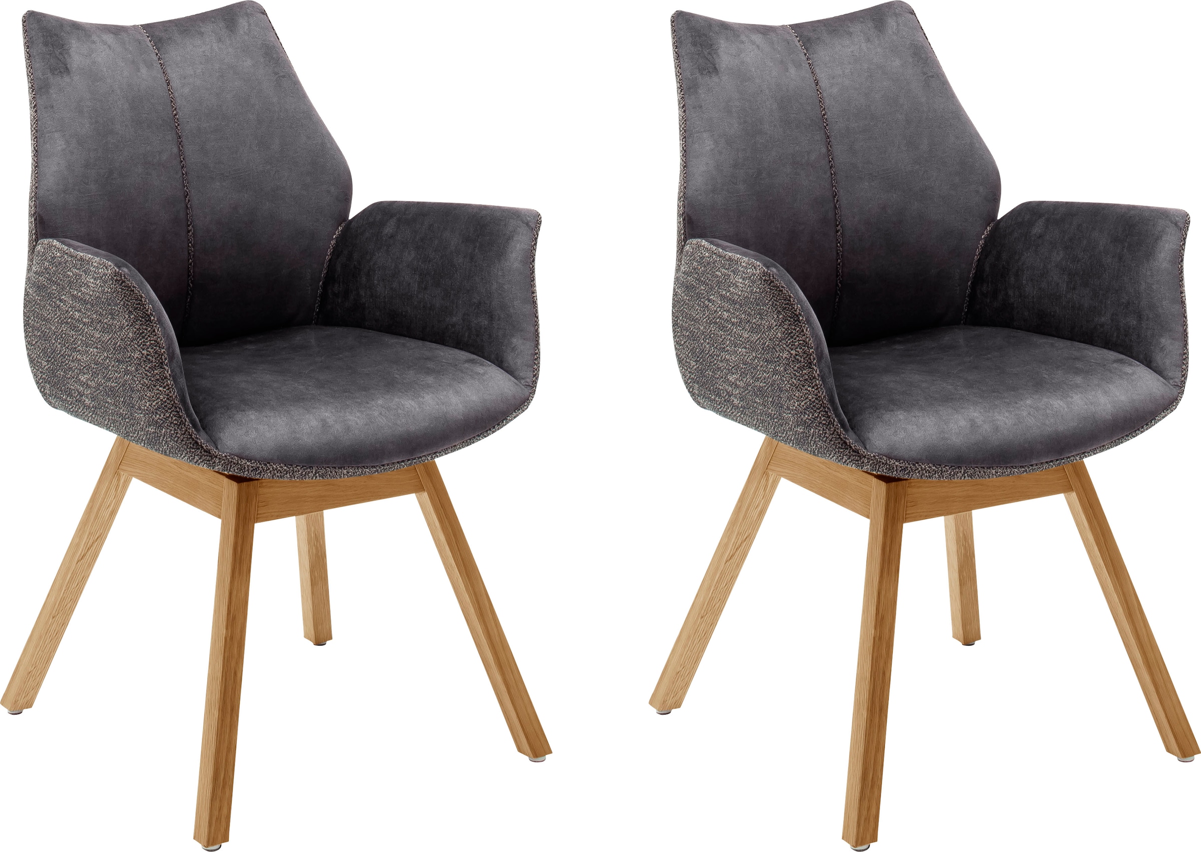 MCA furniture Armlehnstuhl "Tacoma" (Set) 2 Stk.2er Set in Vintage Velourso günstig online kaufen