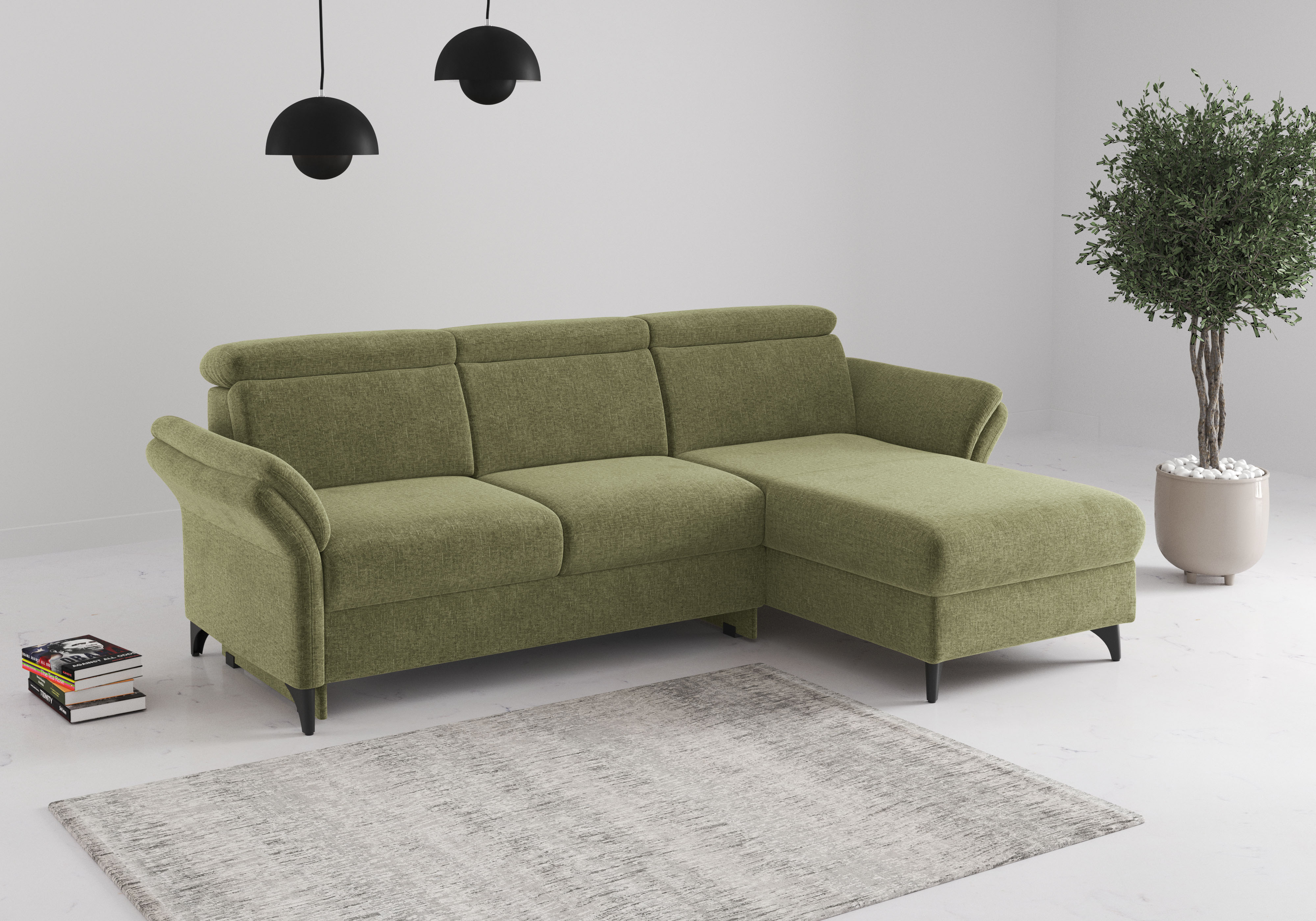 sit&more Ecksofa "Glendale, L-Form" inkl. Kopfteilverstellung,wahlweise mit Vorziehsitz und Bettkasten