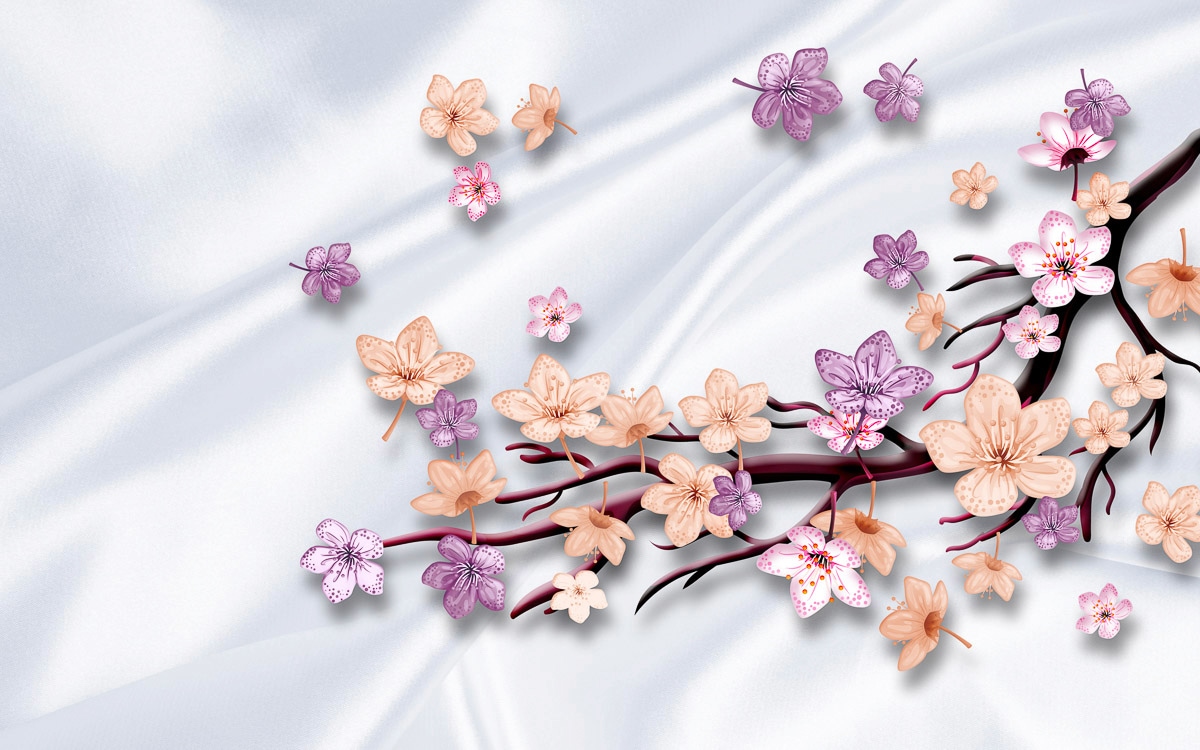 Papermoon Fototapete "Muster mit Blumen"