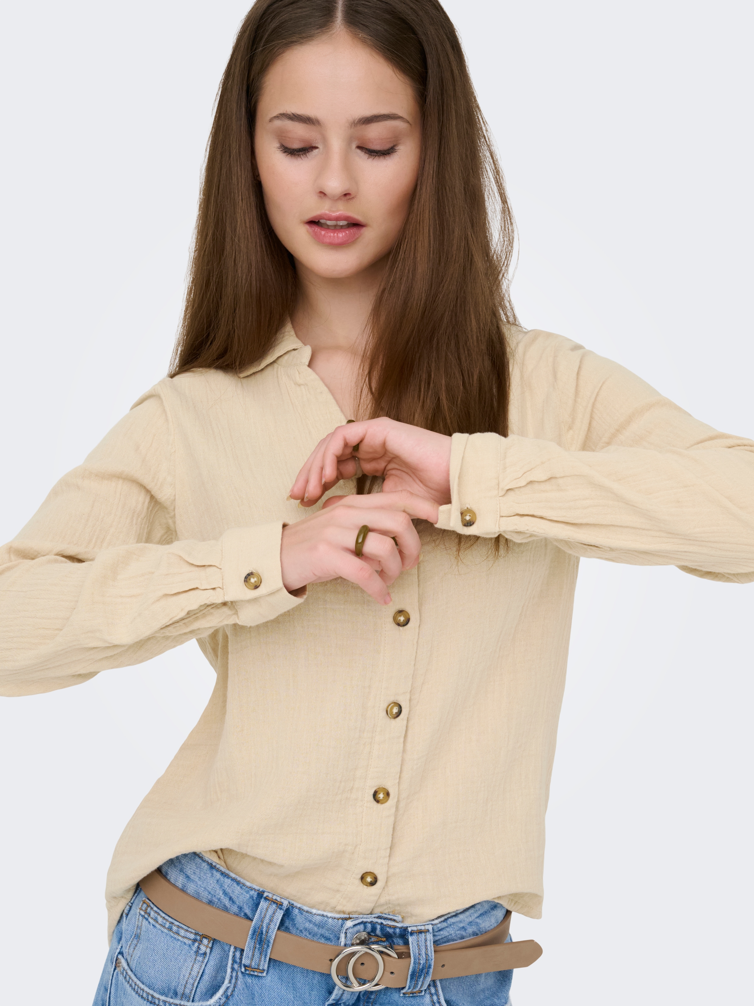 ONLY Langarmbluse »ONLTHYRA LIFE L/S REGULAR SHIRT NOOS WVN«