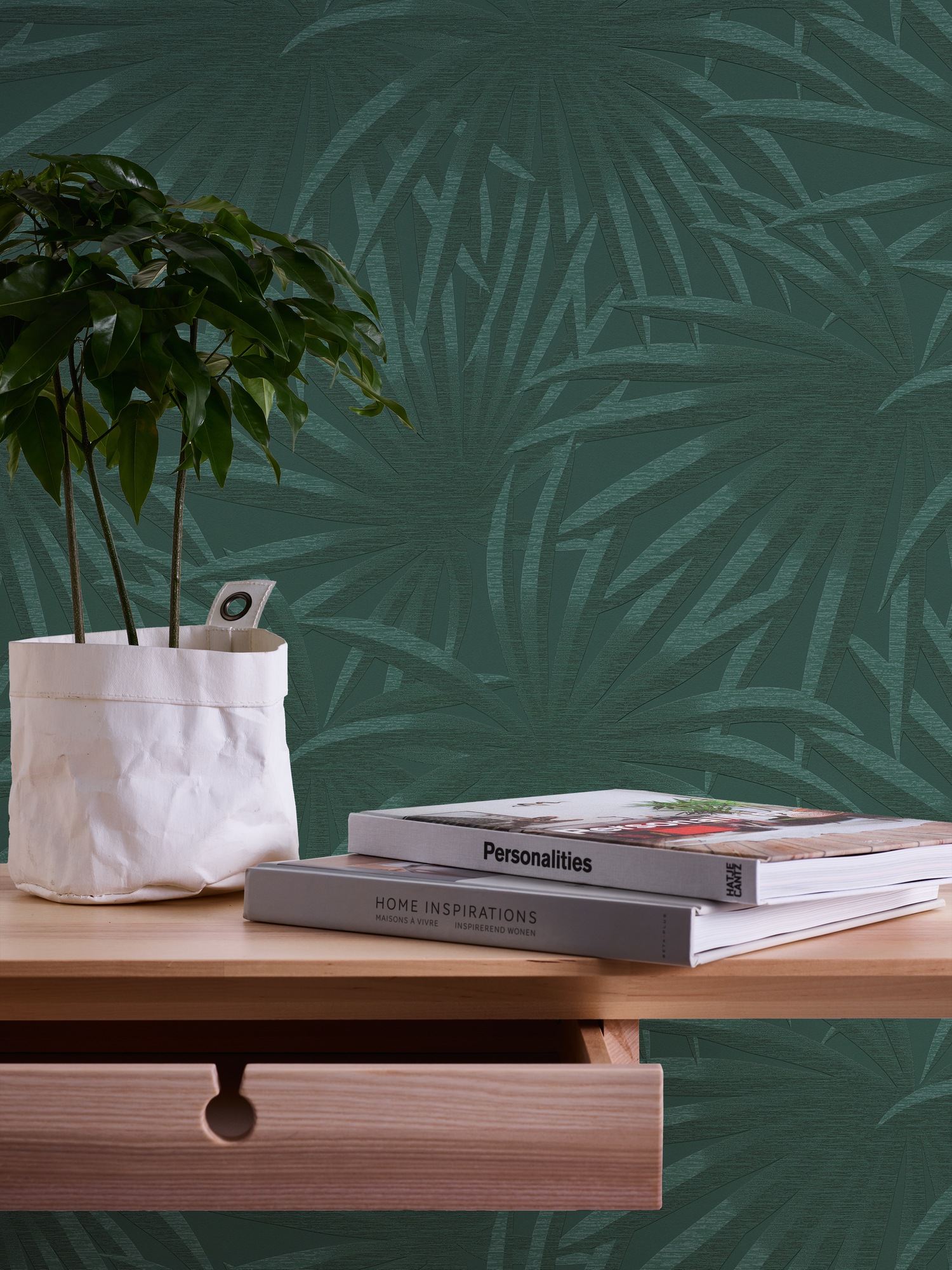 A.S. Création Vliestapete »Casual Living«, matt, Vliestapete Palmen für Schlafzimmer Küche Wohnzimmer Palmenblätter