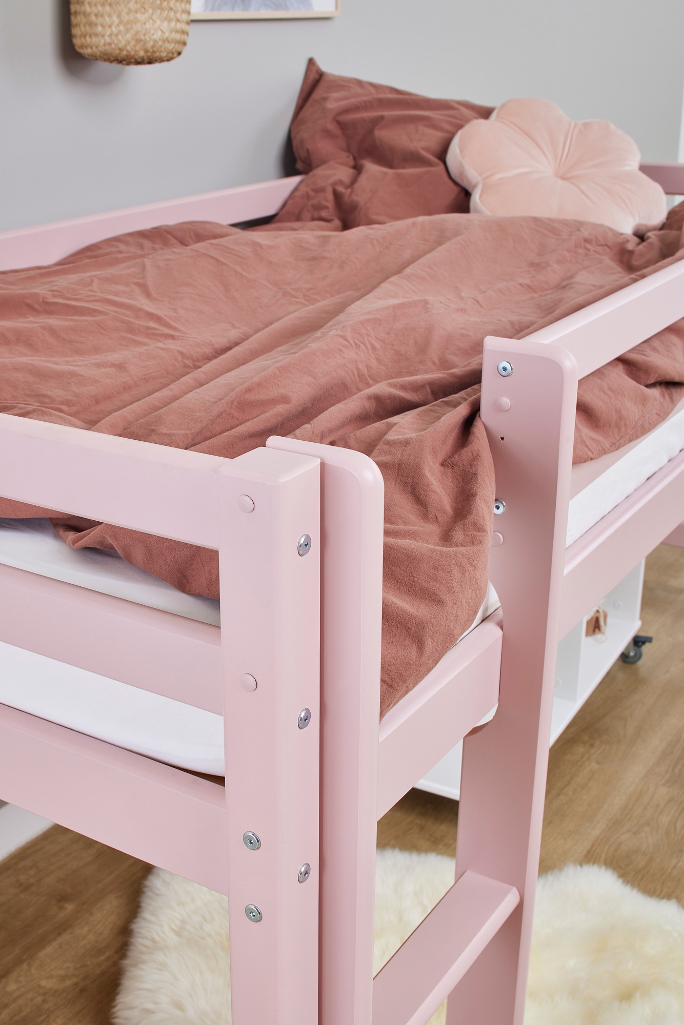 Hoppekids Hochbett »ECO Dream MY COLOR«, 90x200, umbaubar in Einzelbett