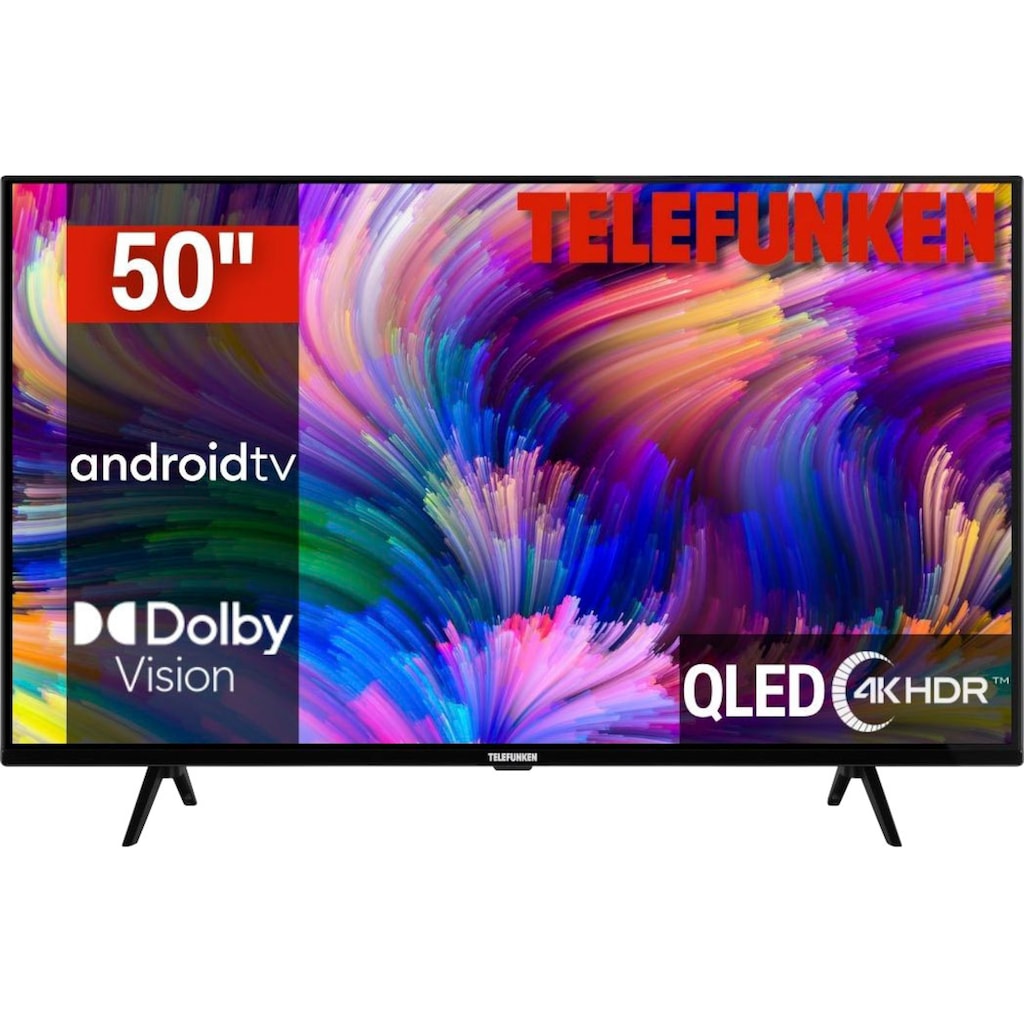 Telefunken QLED-Fernseher »D50Q660M2CW«, 126 cm/50 Zoll, 4K Ultra HD, Smart-TV