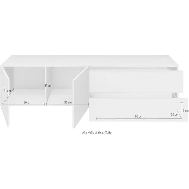 borchardt Möbel Lowboard »Vaasa«, Breite 152 cm, nur hängend bestellen |  BAUR