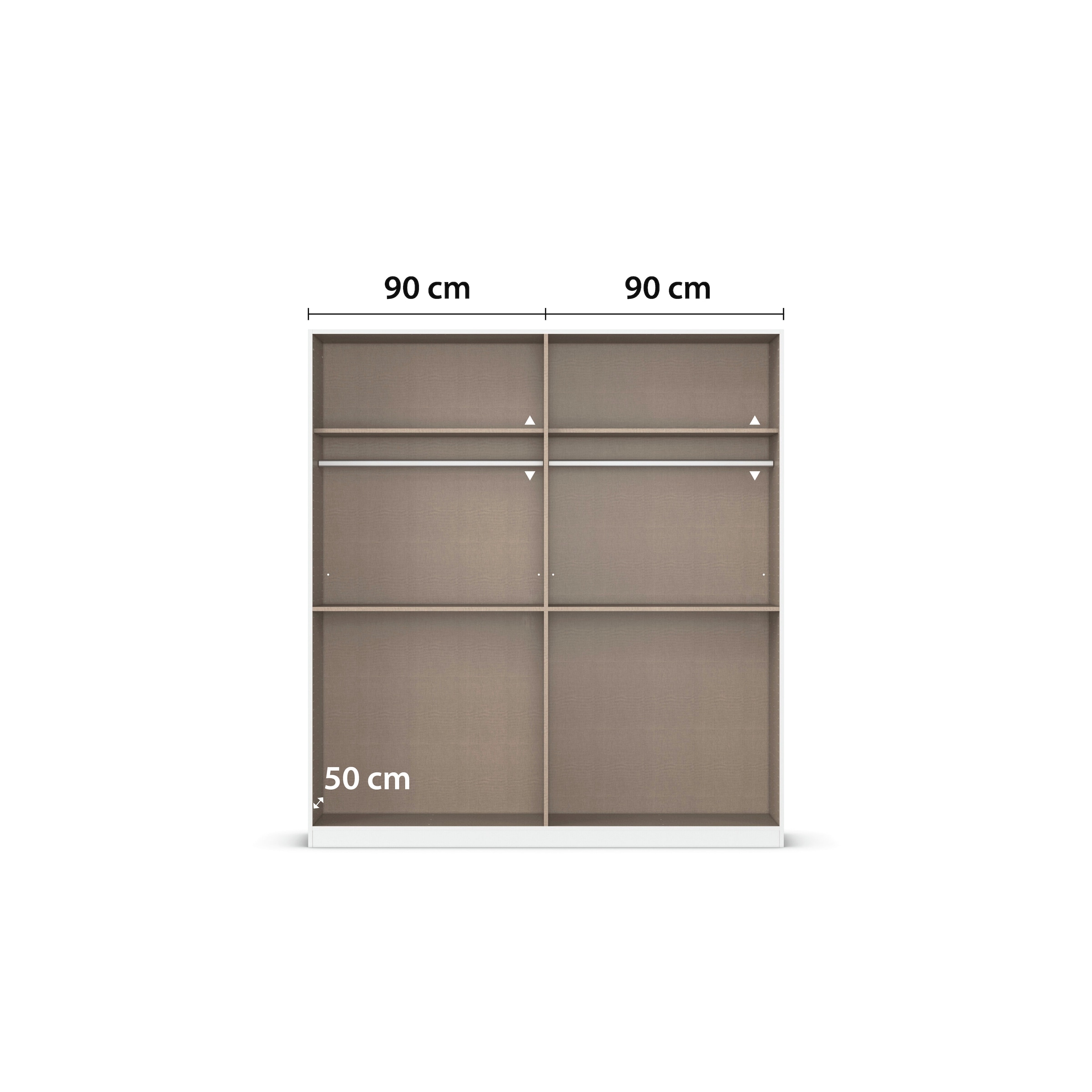 OTTO home Kleiderschrank »Schrank Garderobe ARVEN Breiten 181/226/271cm mit Beleuchtung« 3 verschiedene Ausstattungen BASIC/CLASSIC/PREMIUM (inkl. SOFT-CLOSE),  puristisches Design in Plankenoptik mit Metallgriffen MADE IN GERMANY