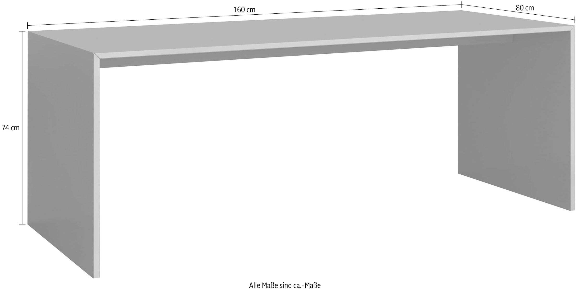 Tojo Arbeitstisch »freistell«, Breite 160 cm