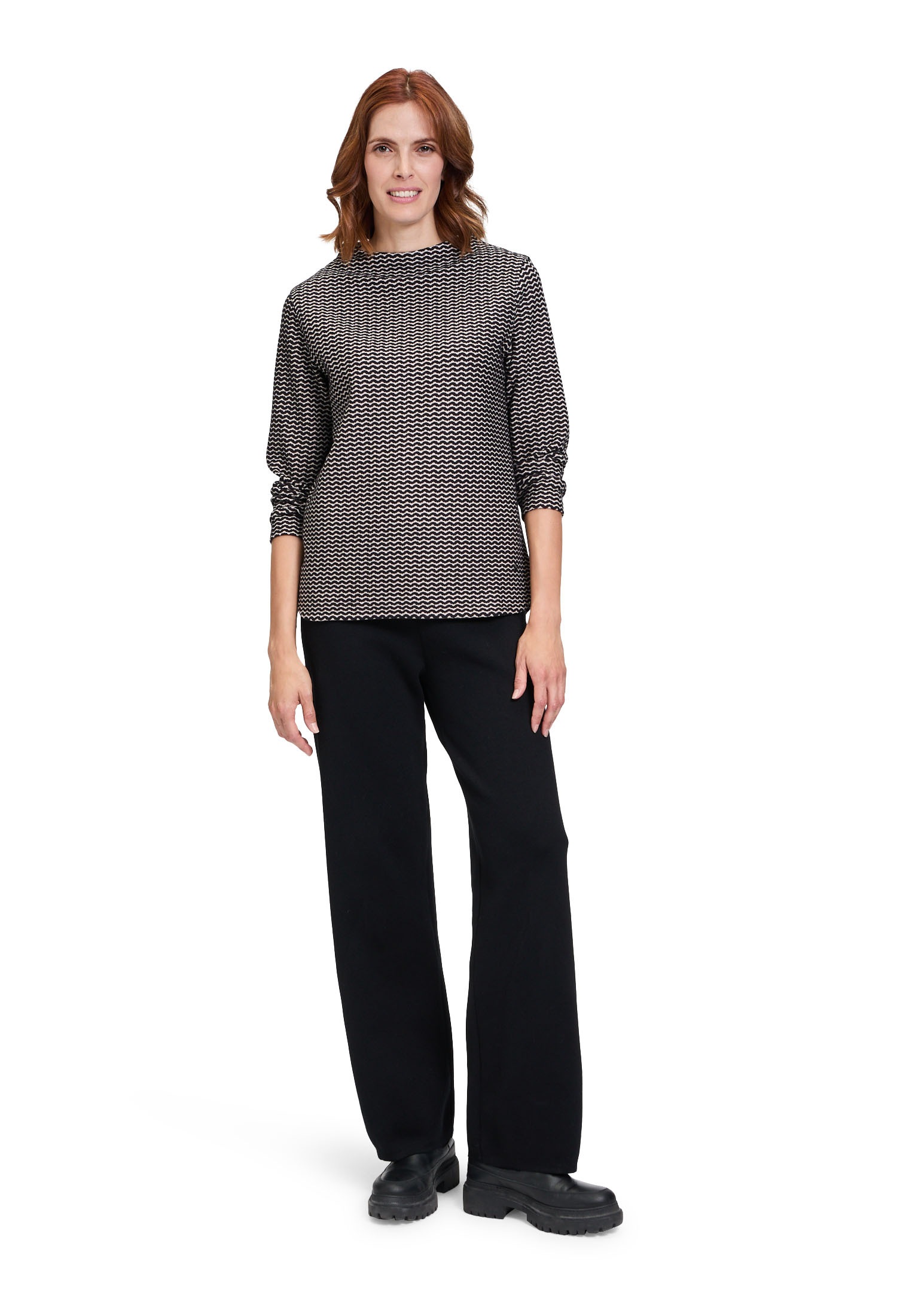 Betty&Co Kurzarmshirt »Betty & Co Casual-Shirt mit Wellenstruktur«, (1 tlg.), Struktur