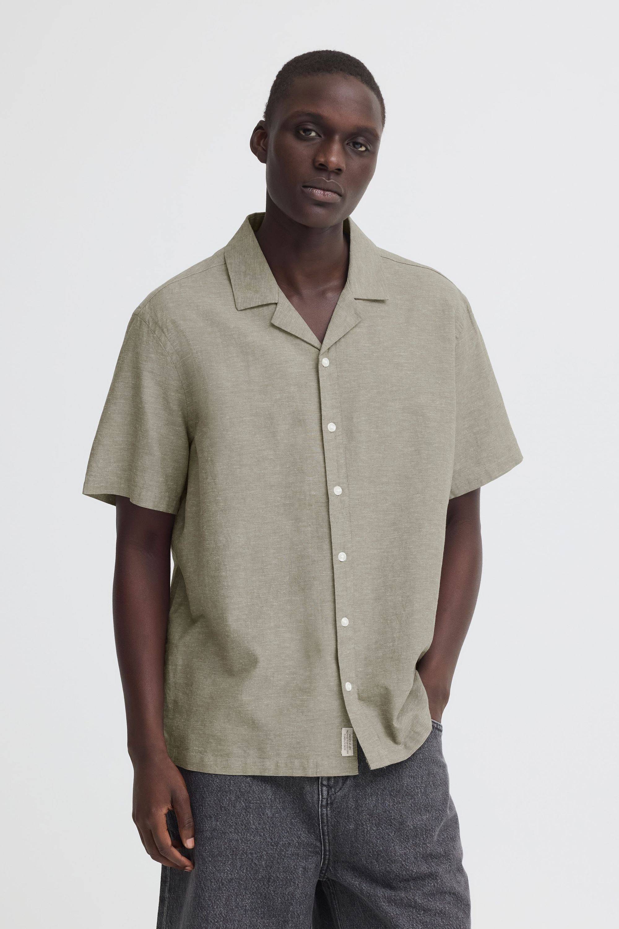 Blend Leinenhemd "BHAban Cuba Linen Mix" Leichtes Kurzarmhemd aus Baumwoll- günstig online kaufen