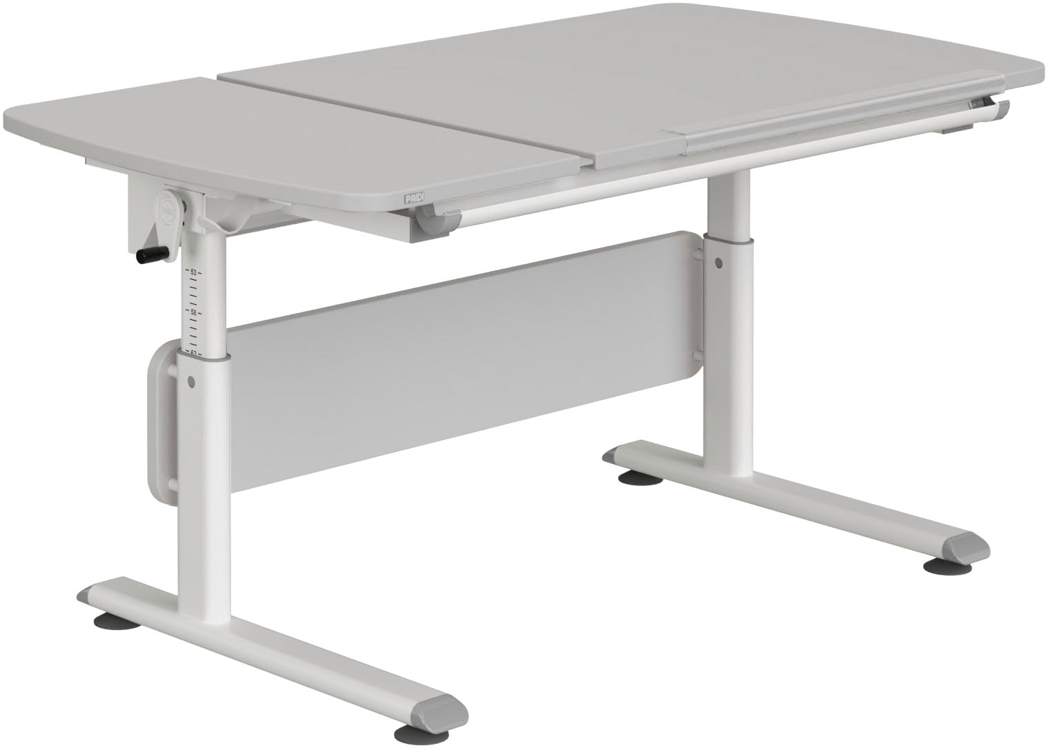 PAIDI Kinderschreibtisch »DIEGO CURVED GT, Schülerschreibtisch, ergonomisch, mitwachsend« stufenlos höhenverstellbar, geteilte Tischplatte neigbar