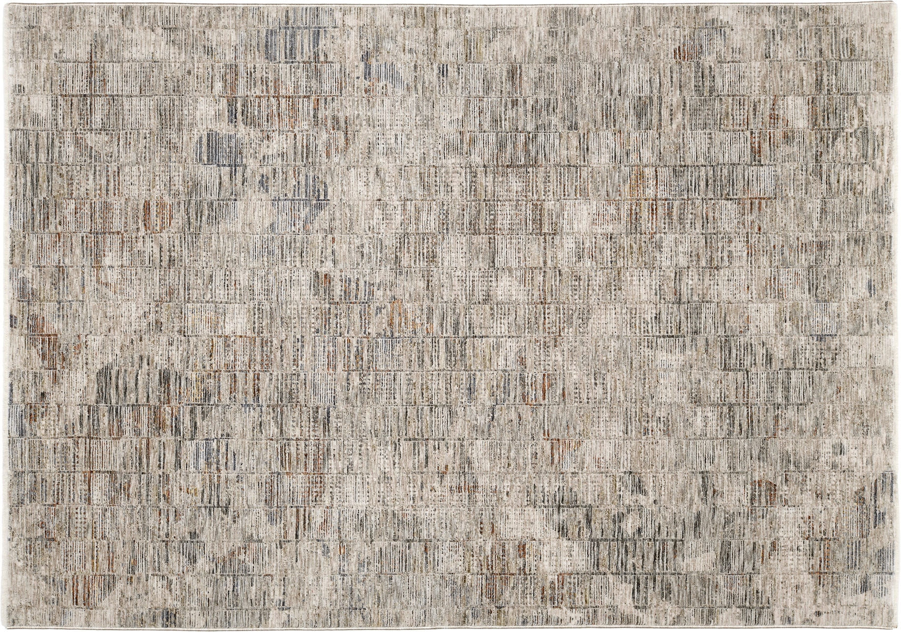 OCI DIE TEPPICHMARKE Teppich »OMEN GRID« rechteckig 6 mm Höhe Designer Kurzflor Teppich, leichter Glanz, mit Fransen,  Wohnzimmer