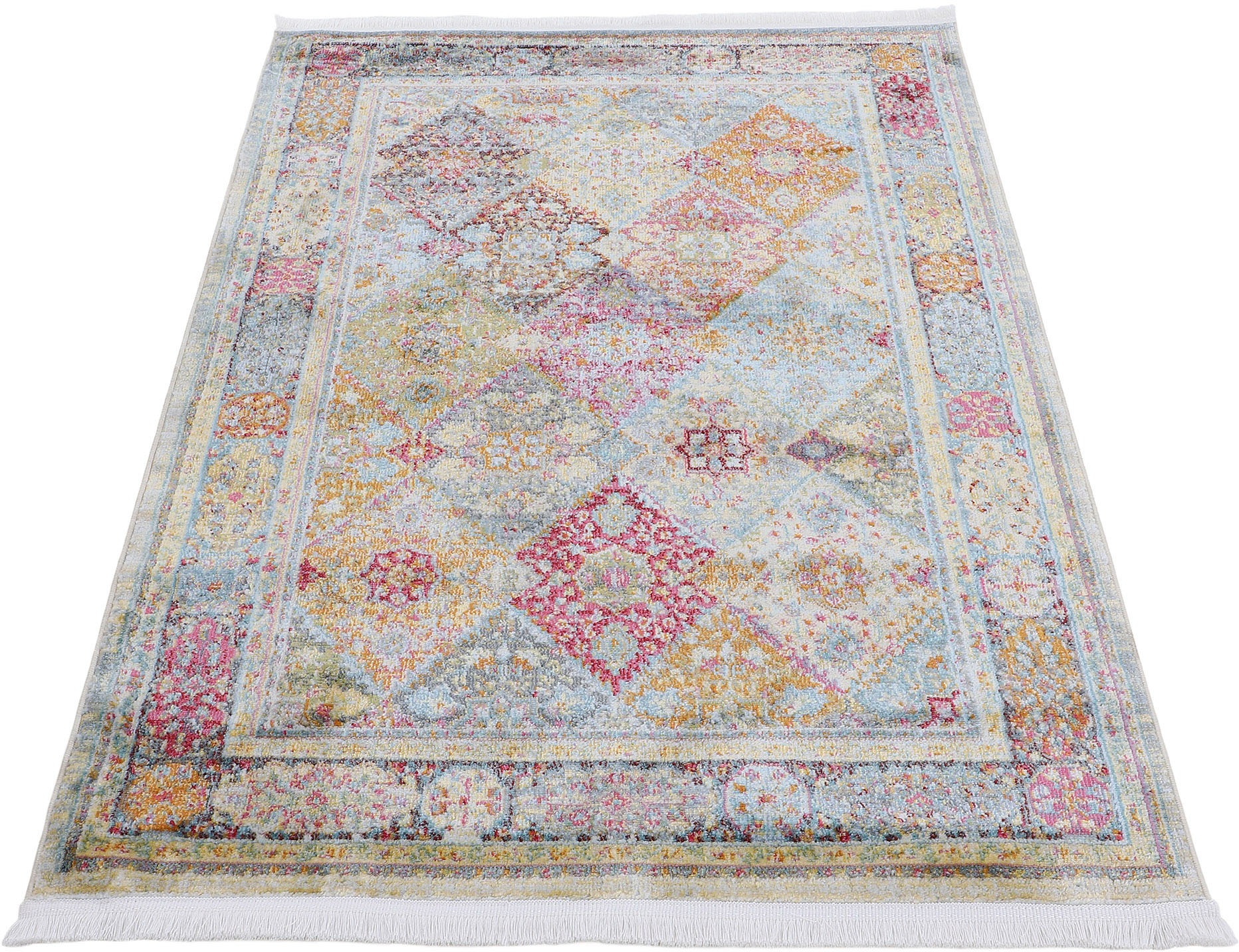 carpetfine Teppich »Harleen«, rund, 8 mm Höhe, Vintage Look, Wohnzimmer