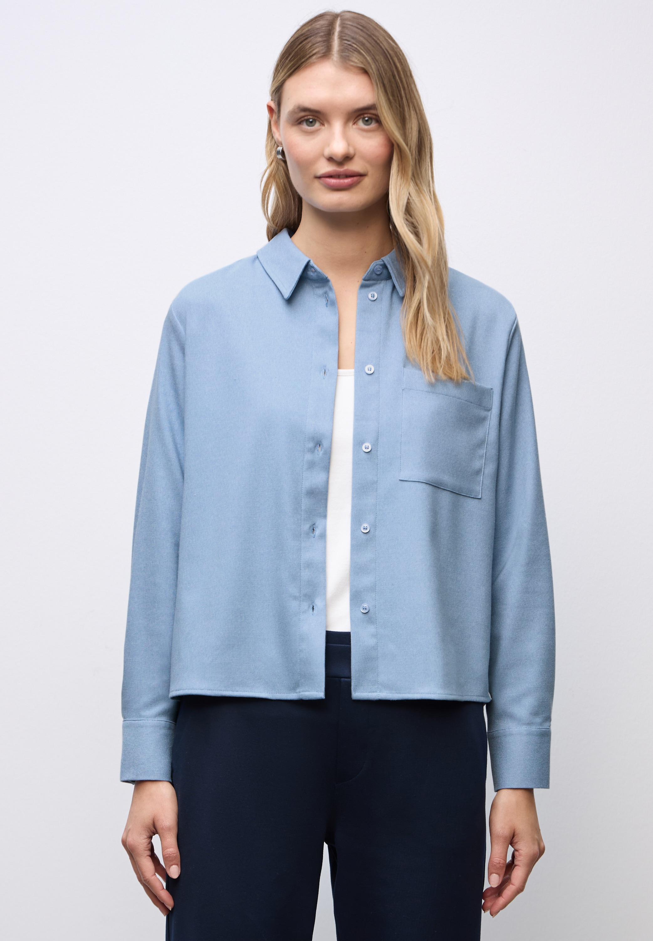 STREET ONE Langarmbluse im Melange Look günstig online kaufen