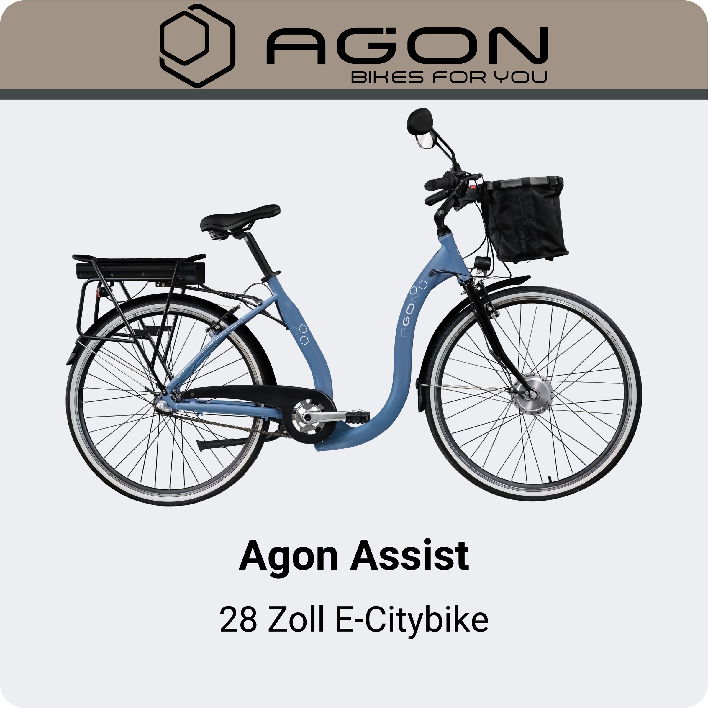 AGON »Assist« 3 Gang Nabenschaltung Frontmotor 250 W
