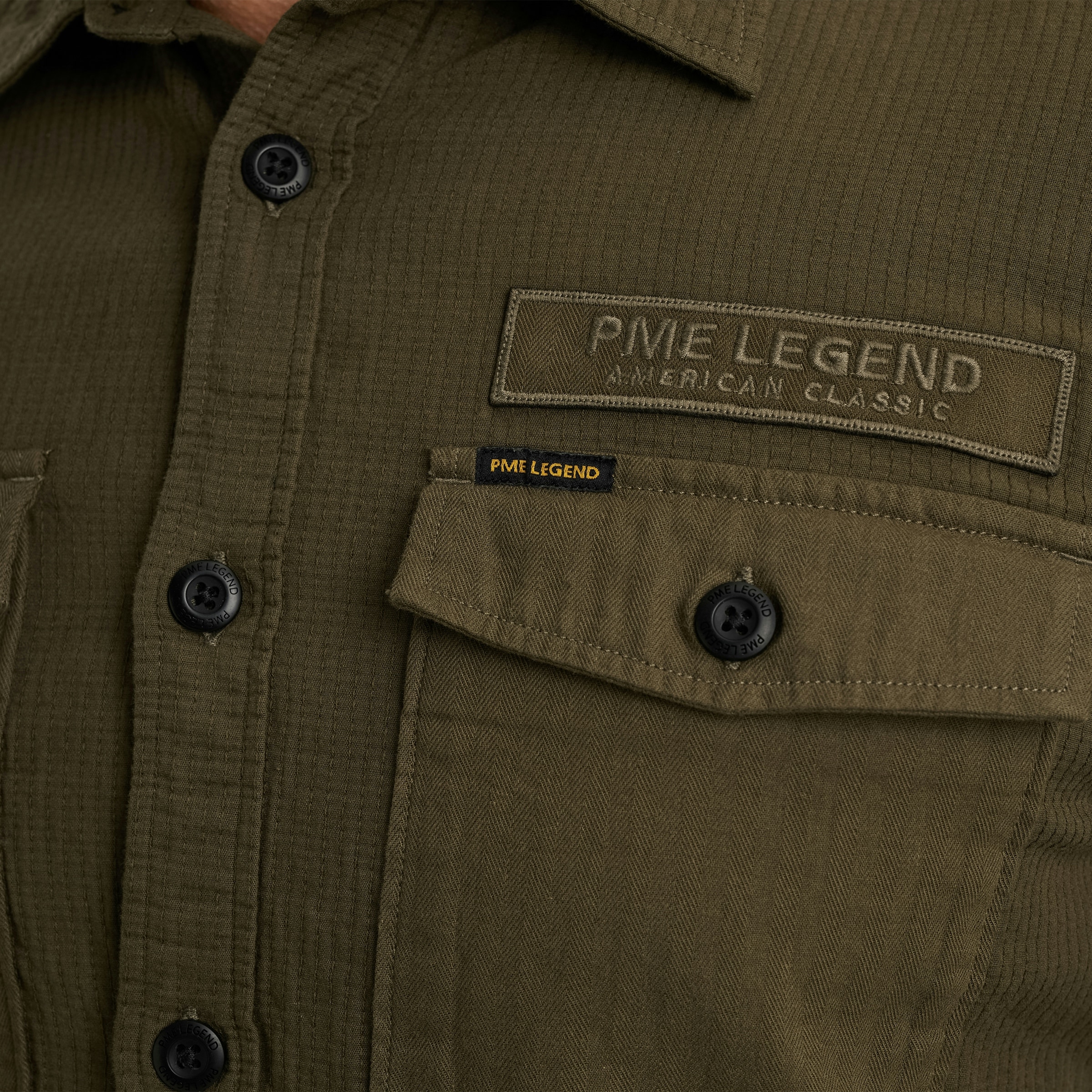 PME LEGEND Langarmhemd, mit Logo Stickerei