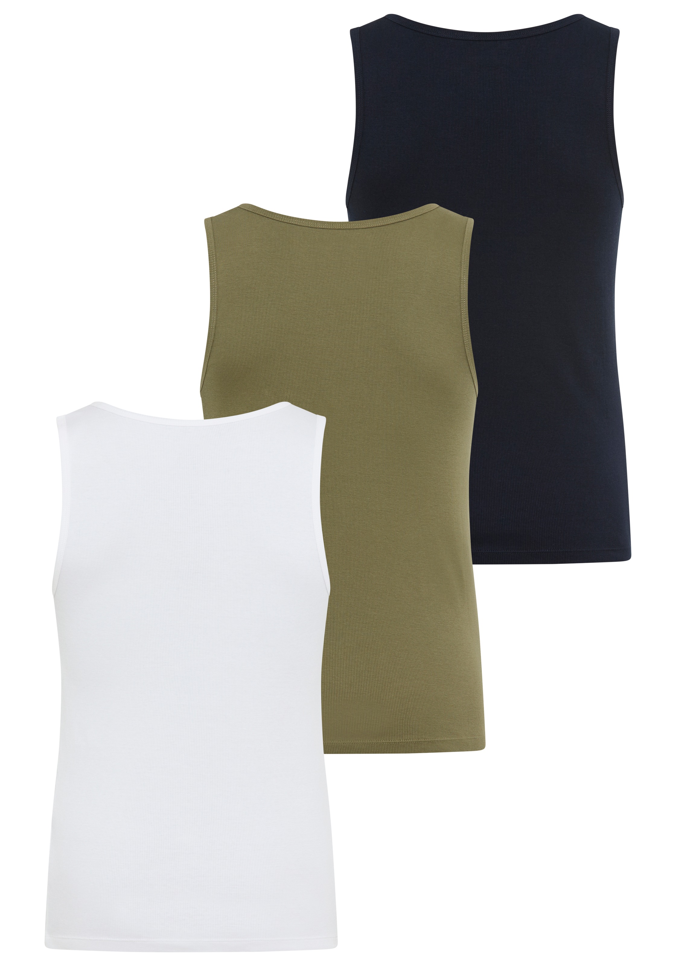 BOSS Tanktop "3P RibClassic BOSS ONE x David Beckham", Ton in Ton Stickerei günstig online kaufen