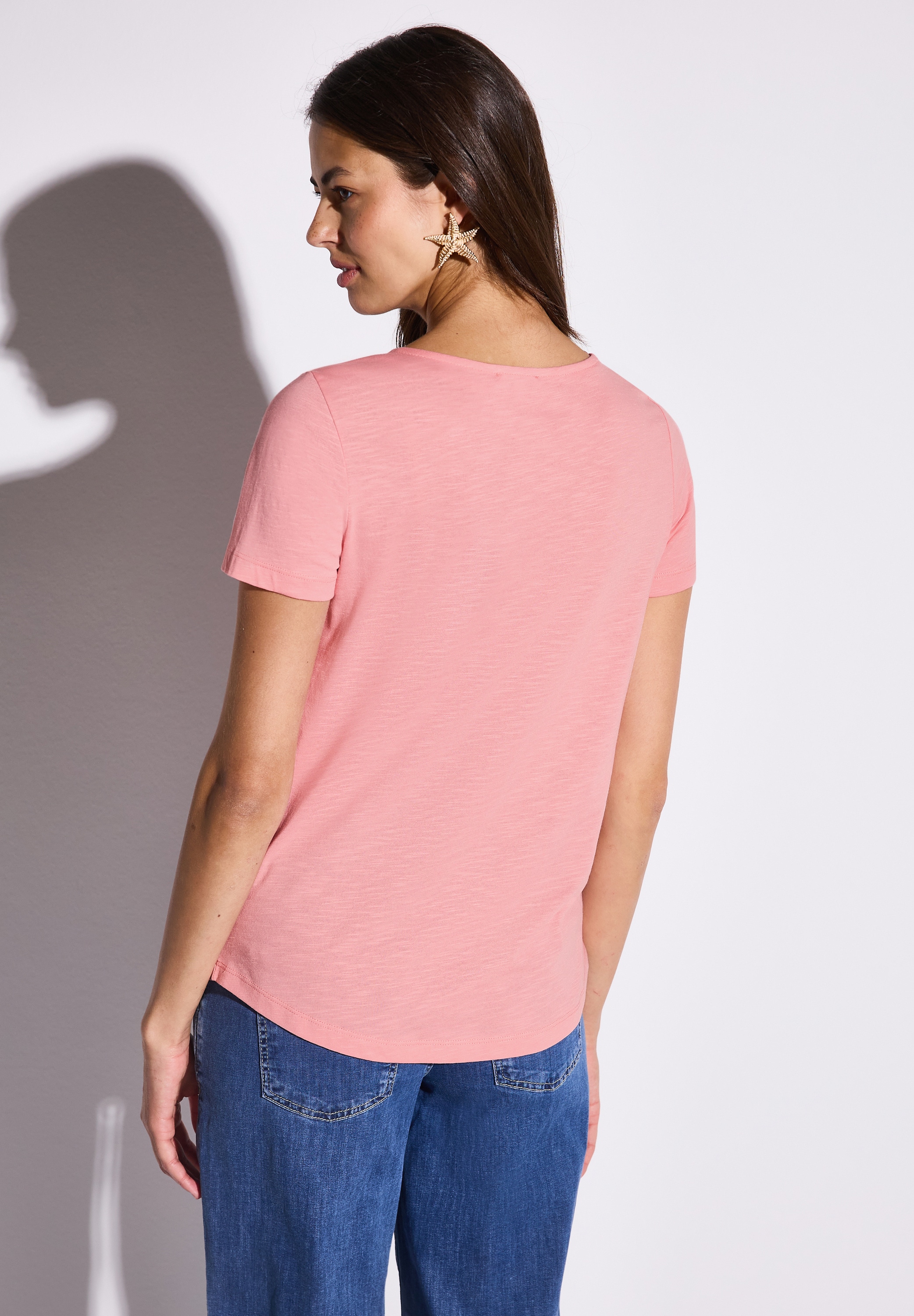 STREET ONE T-Shirt, mit V-Ausschnitt