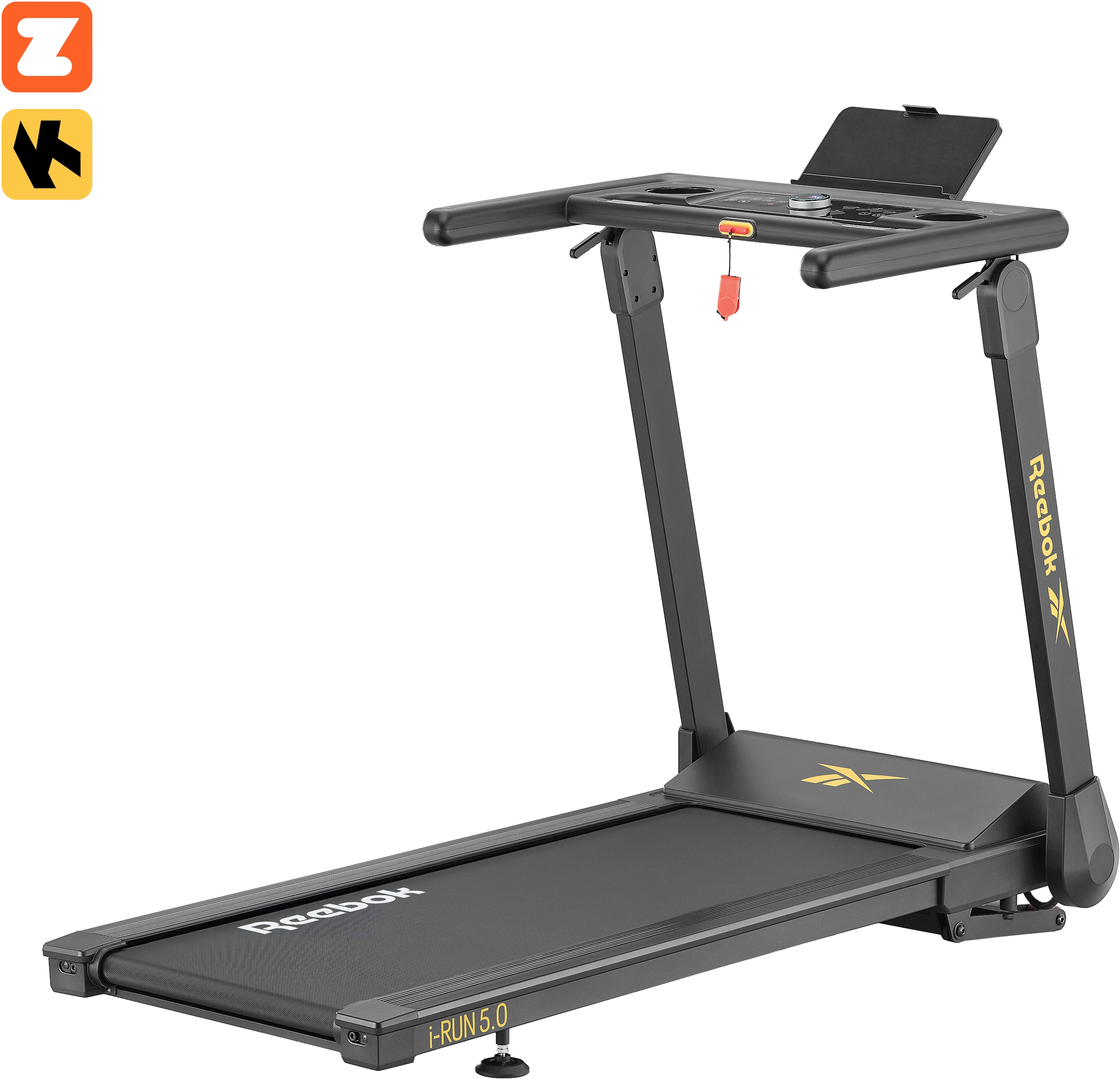 REEBOK Laufband "i-Run 5", ohne Unterlegmatteschwarz, Laufbänder, bis max. 15 km/h, klappbar, mit Steigung, 120 kg max. Benutzergewicht