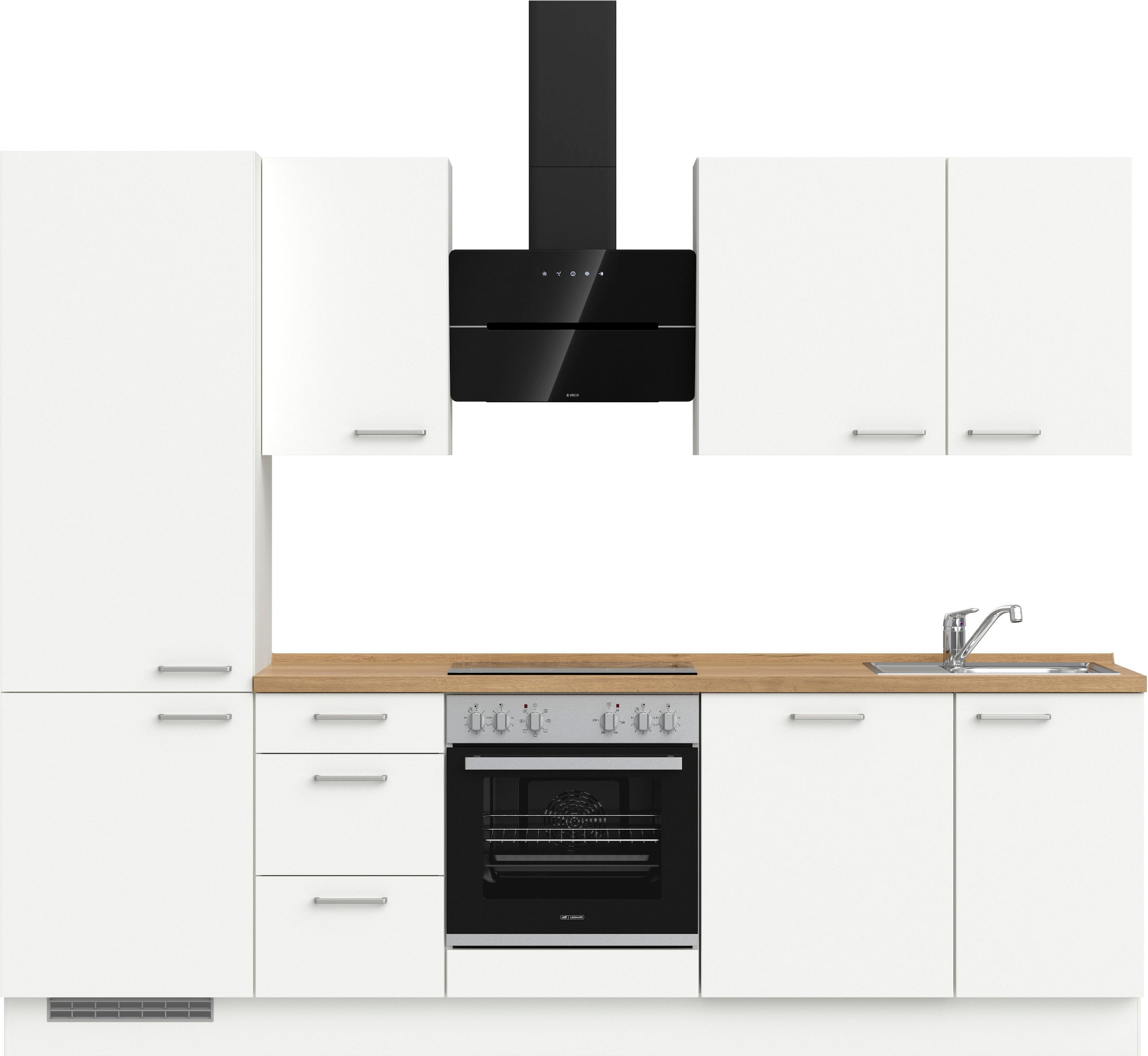 nobilia® Küchenzeile »"Touch II"«, vormontiert, Ausrichtung wählbar, Breite 270 cm, wahlw. mit E-Geräten