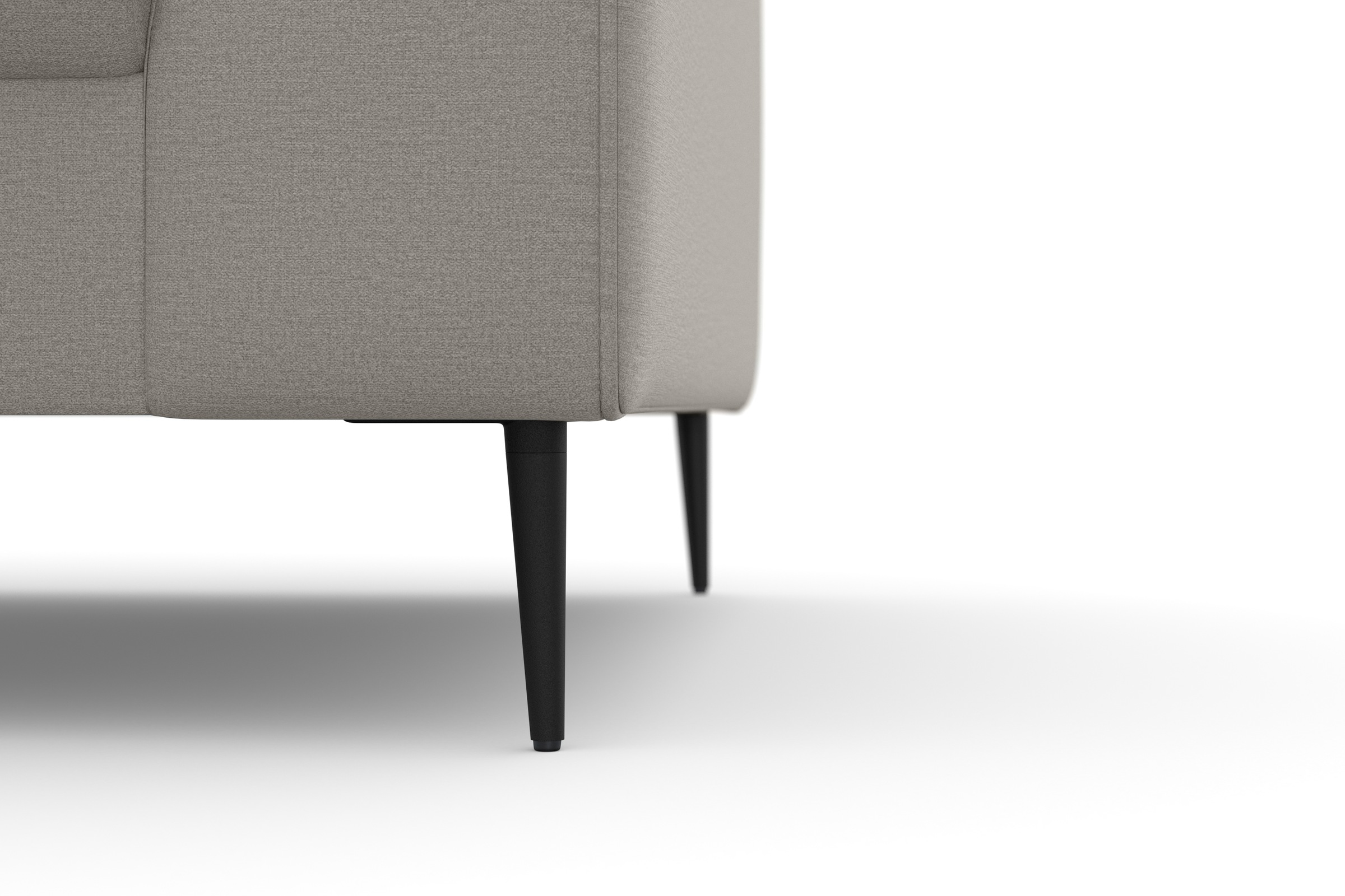 DOMO collection Ecksofa »Modica kompakt und elegant, Breite 244, L-Form« Auch in Cord, Fußhöhe passend für gängige Saugroboter!