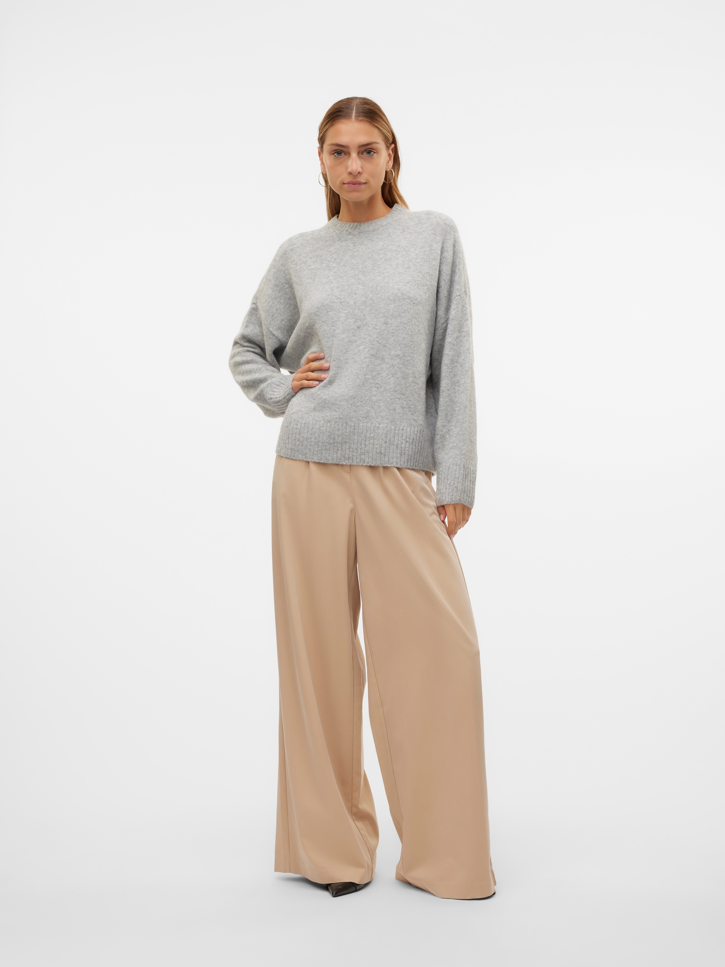 Vero Moda Strickpullover »VMBOOM LS O-NECK PULLOVER GA NOOS«