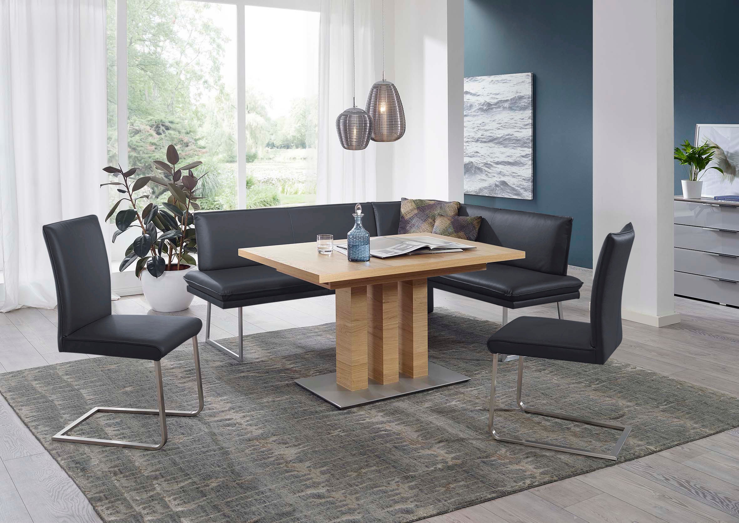 K+W Komfort & Wohnen Essgruppe "Santos III" 4 Stk. tlg. gepolsterte Eckbank günstig online kaufen