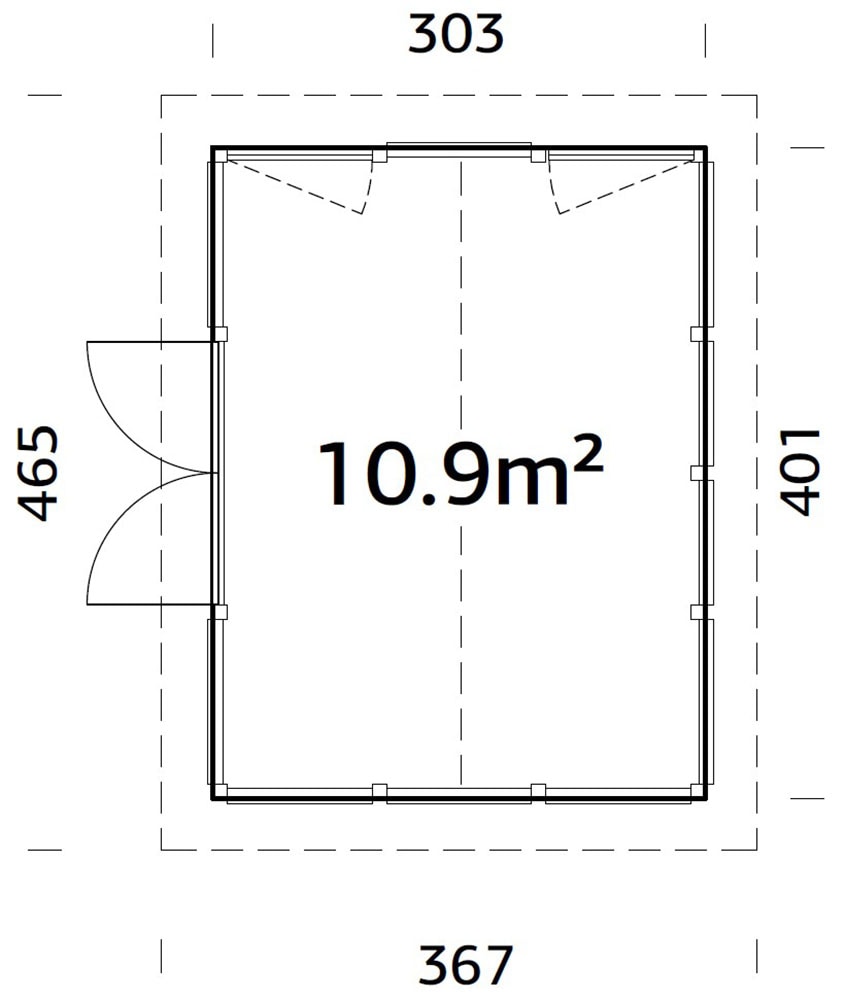 Palmako Holzpavillon »Isabella« BxTxH: 465x367x297 cm