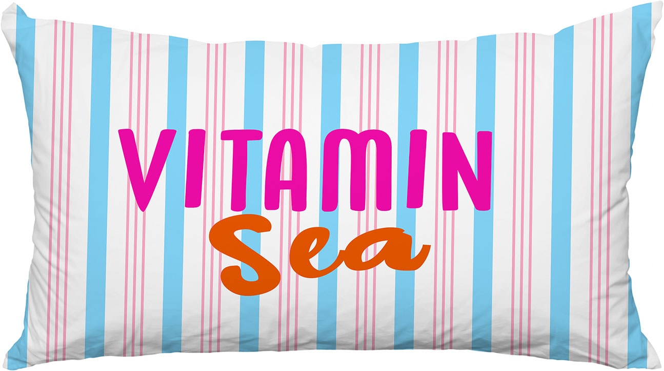 queence Dekokissen "Vitamin Sea" Premium Outdoor Kissenbezug; Format: 60x40 cm